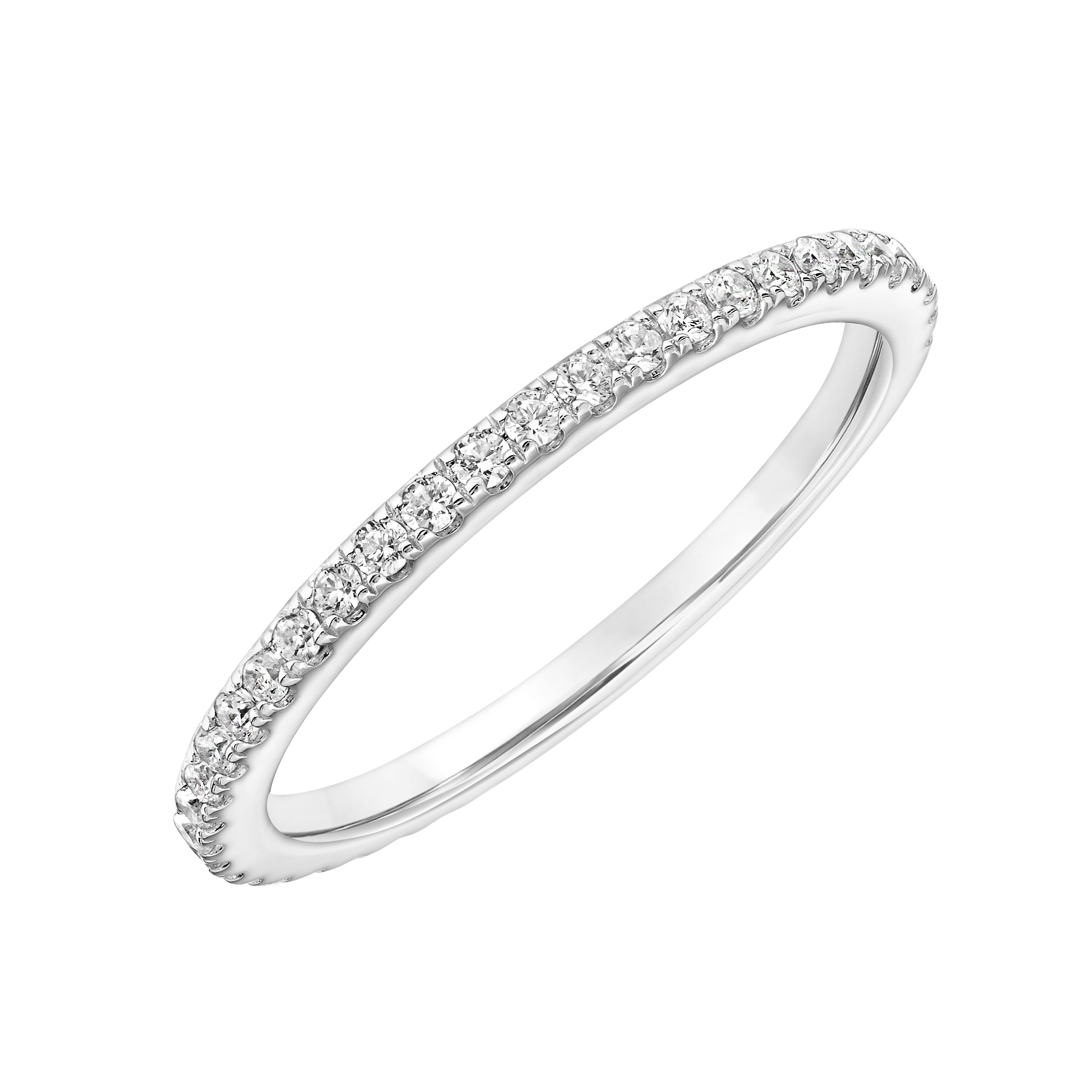 Classic Wedding Band with Round Diamonds