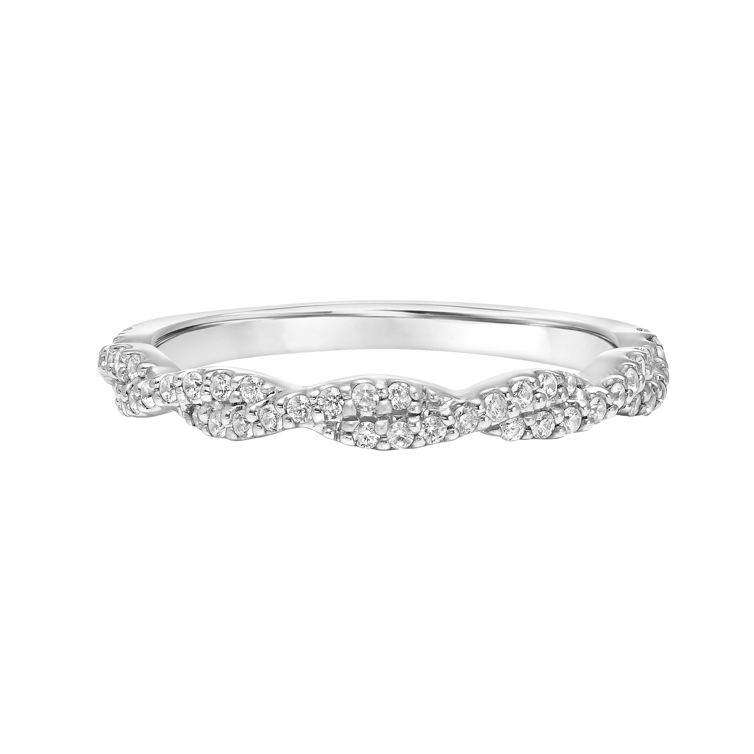 Diamond Twist Wedding Band