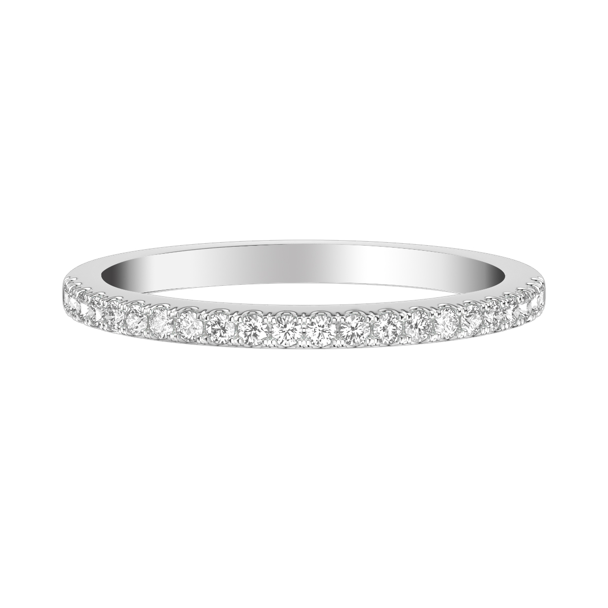 Classic Wedding Band with Round Diamonds