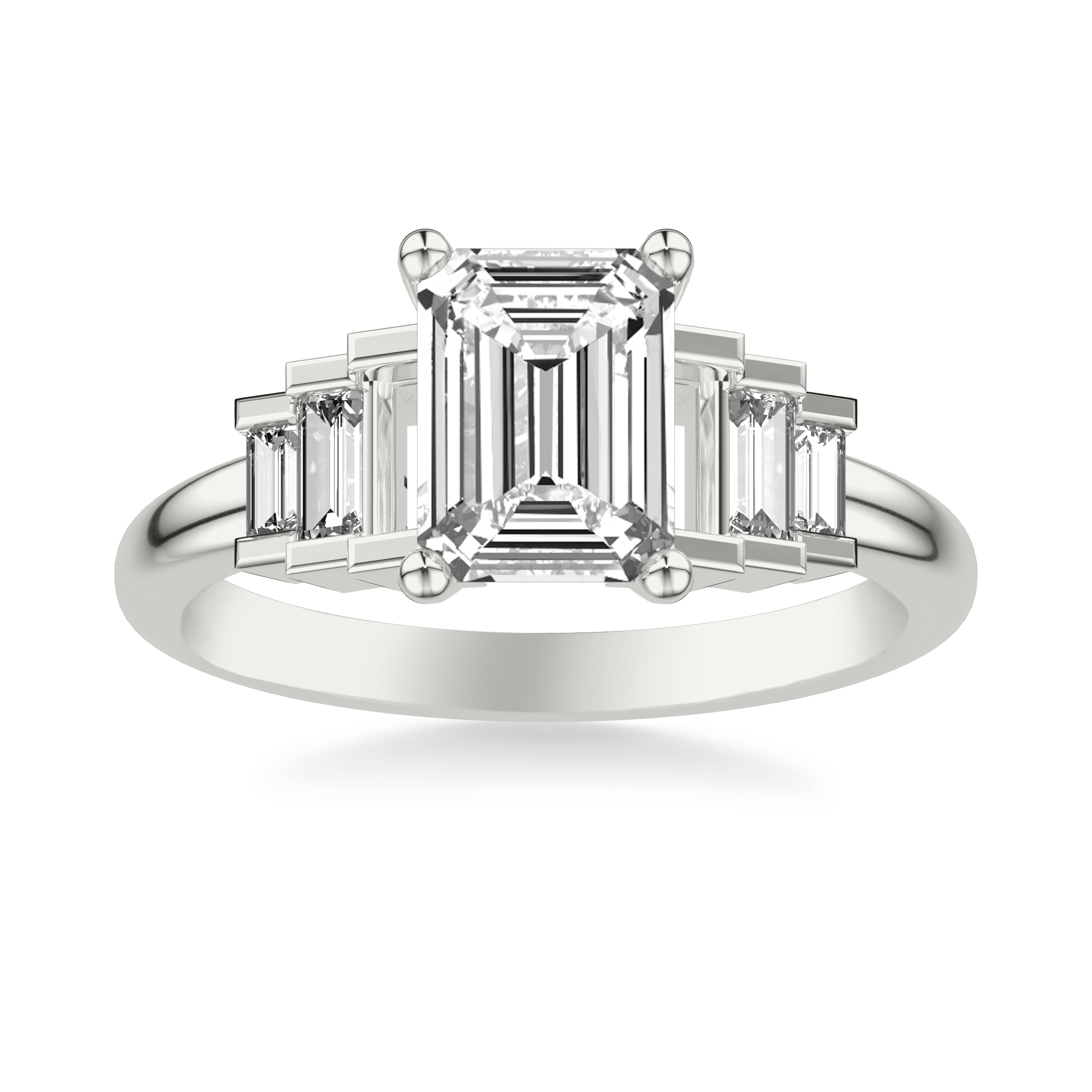 Contemporary Diamond Engagement Ring