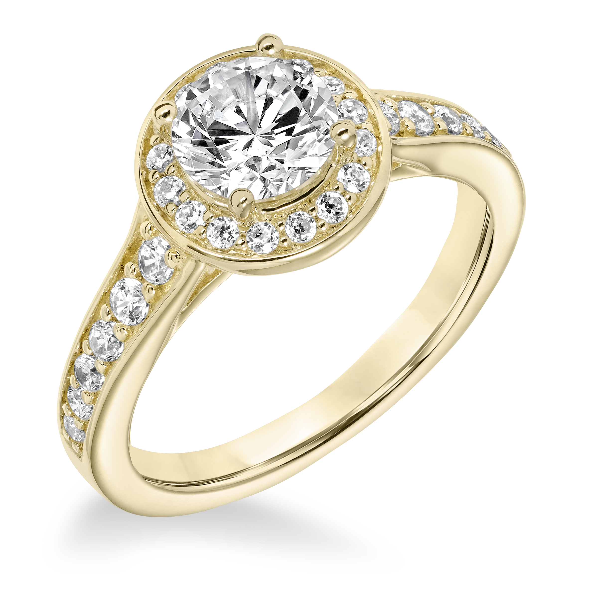 Classic Diamond Halo Engagement Ring