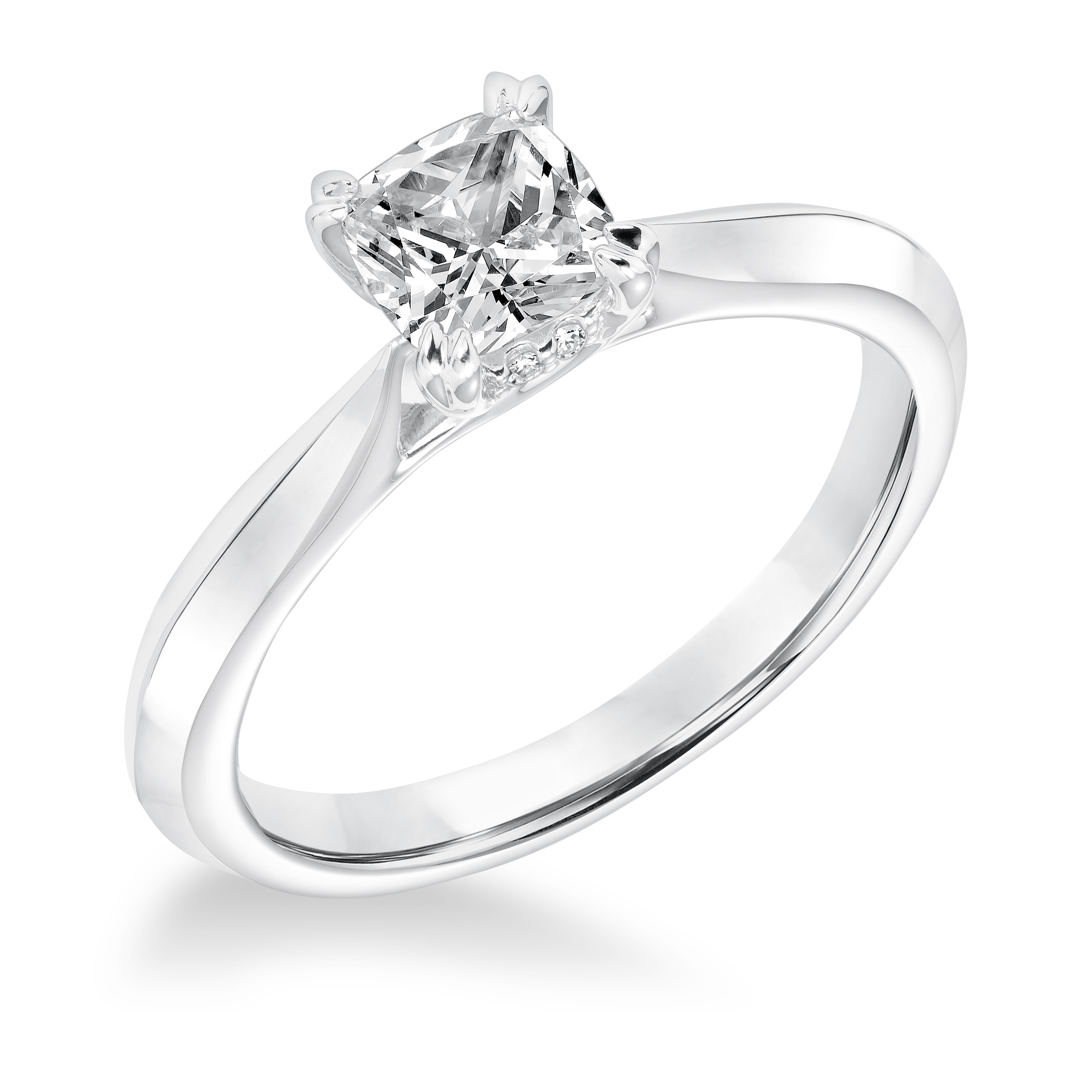 Classic Diamond Solitaire With Surprise Diamonds Engagement Ring