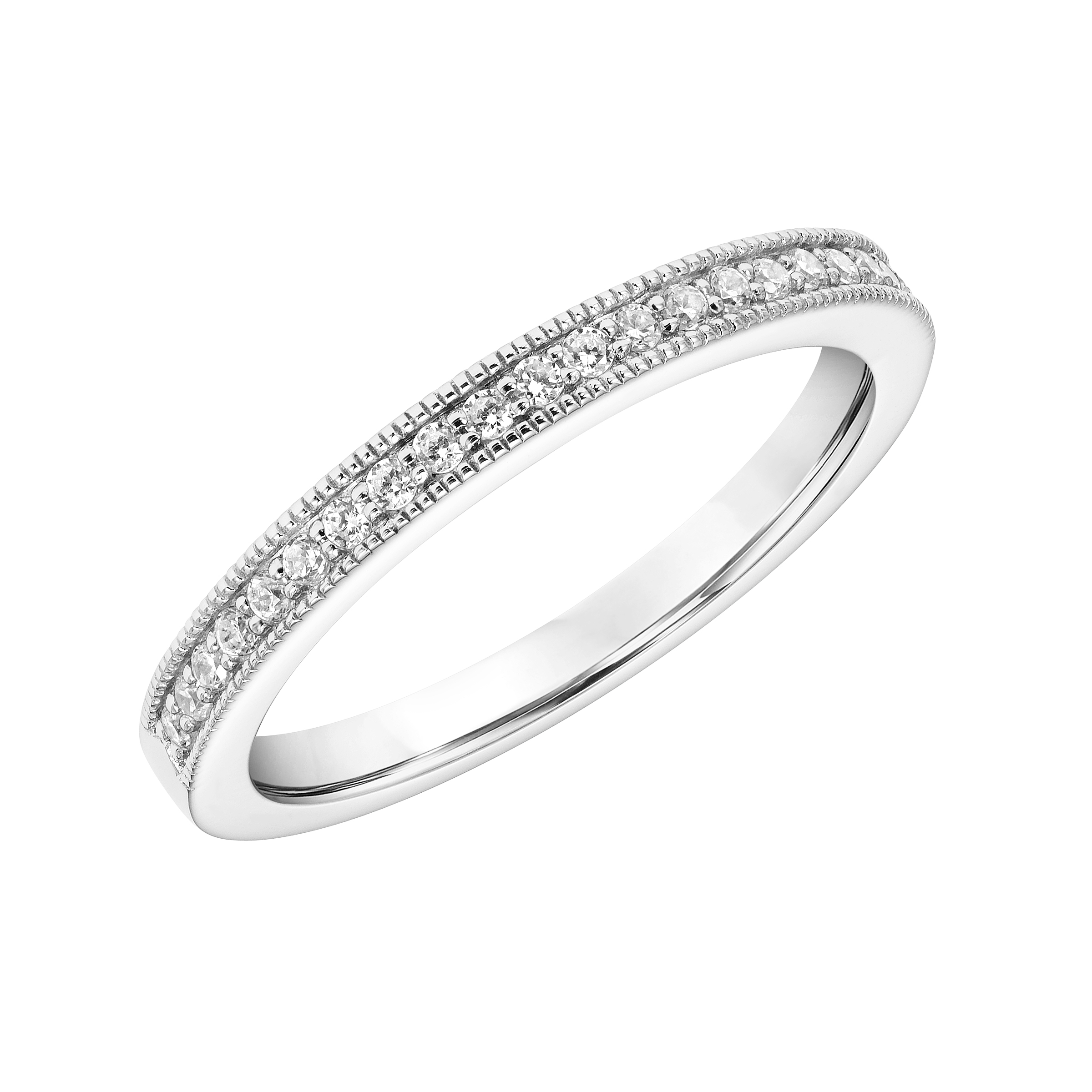 Diamond Wedding Band with  Milgrain Detail to Match 31-11052