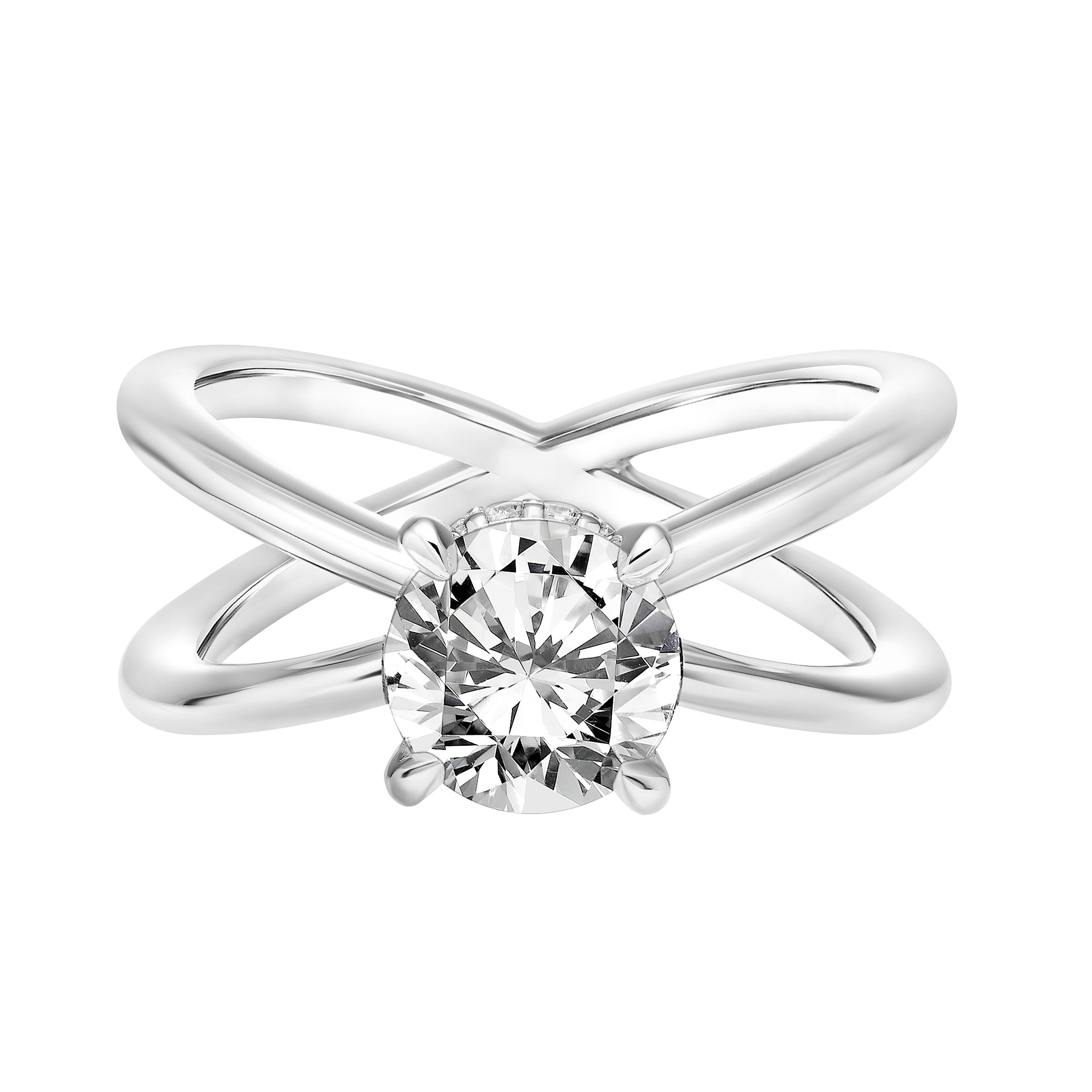 Contemporary Twist Engagement Ring