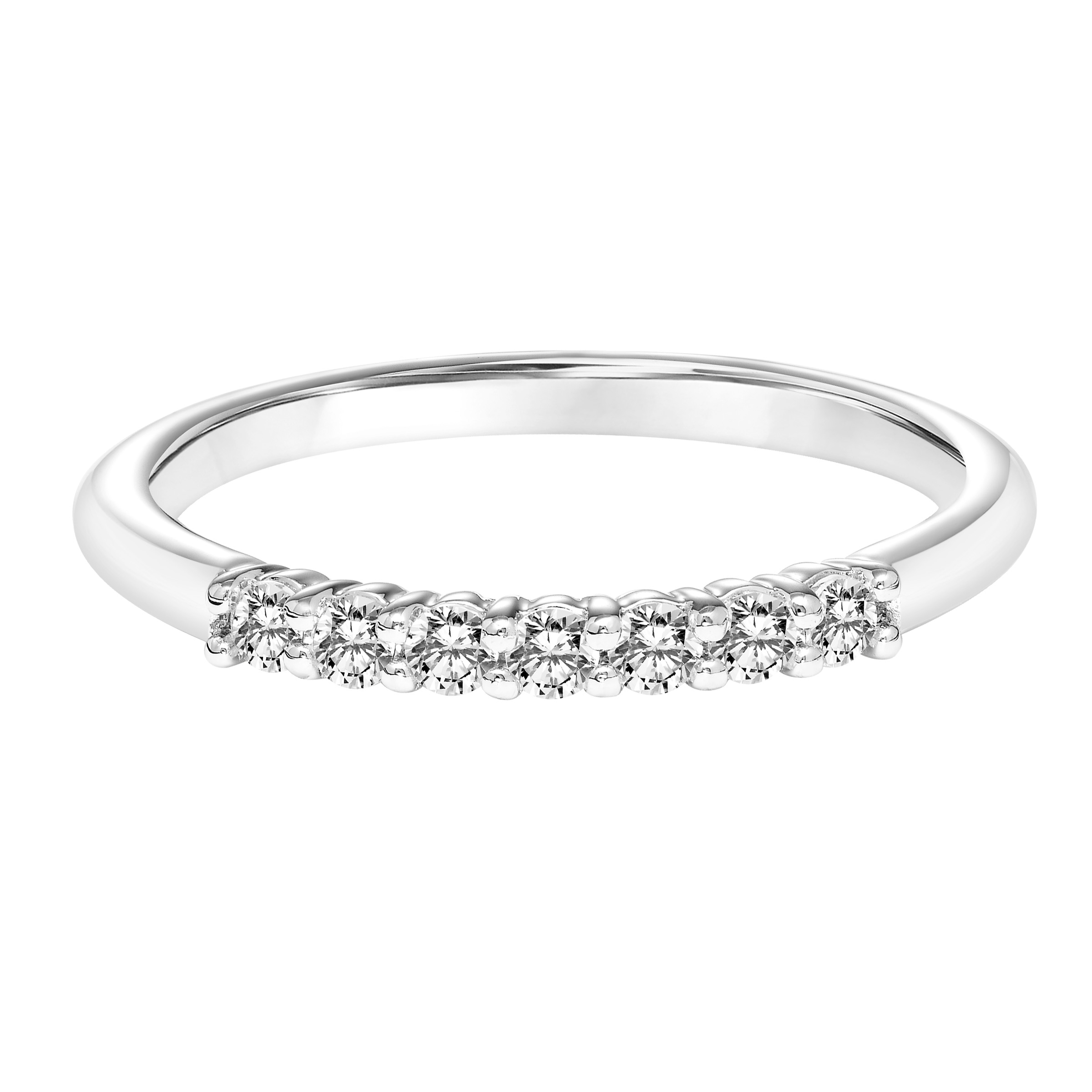 Classic Wedding Band with Round Diamonds