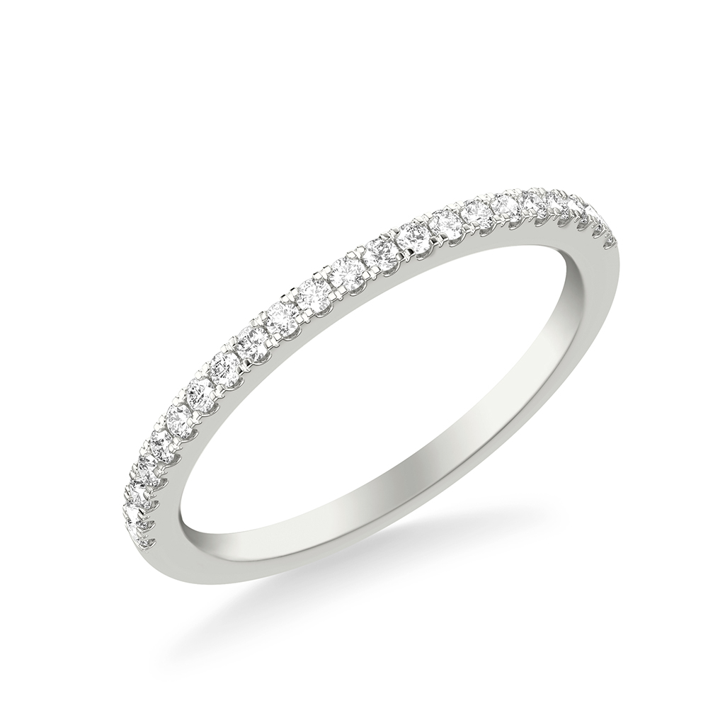 Classic Wedding Band with Round Diamonds