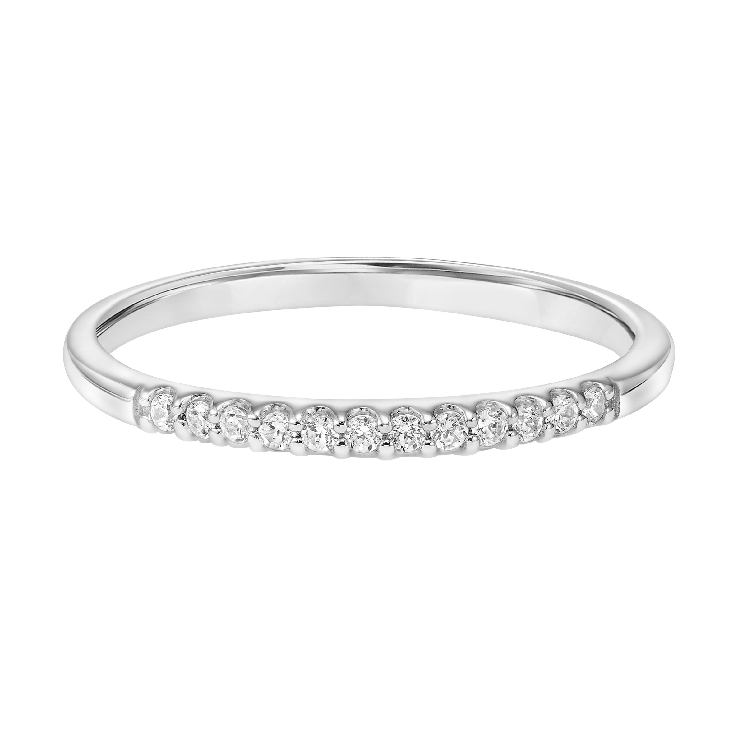 Classic Wedding Band with Round Diamonds