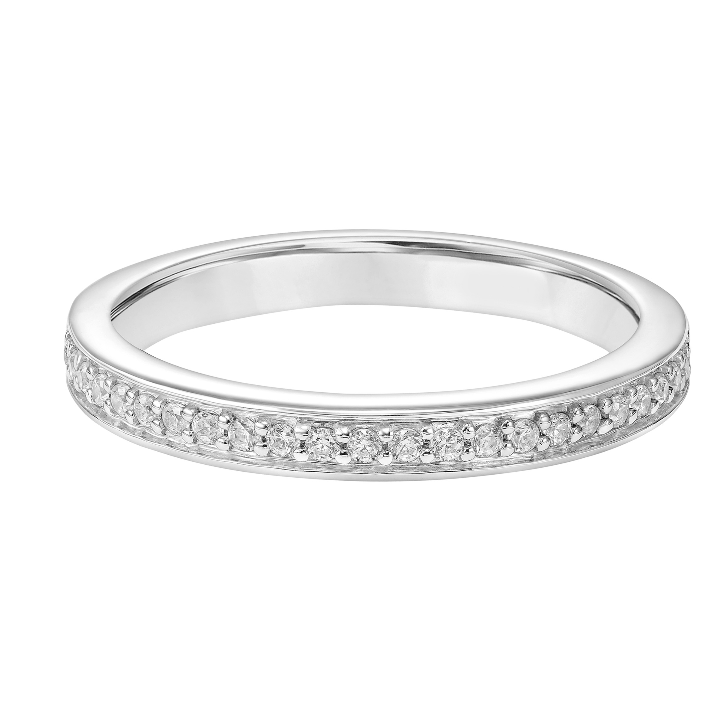 Classic Channel Set Wedding Band with Round Diamonds