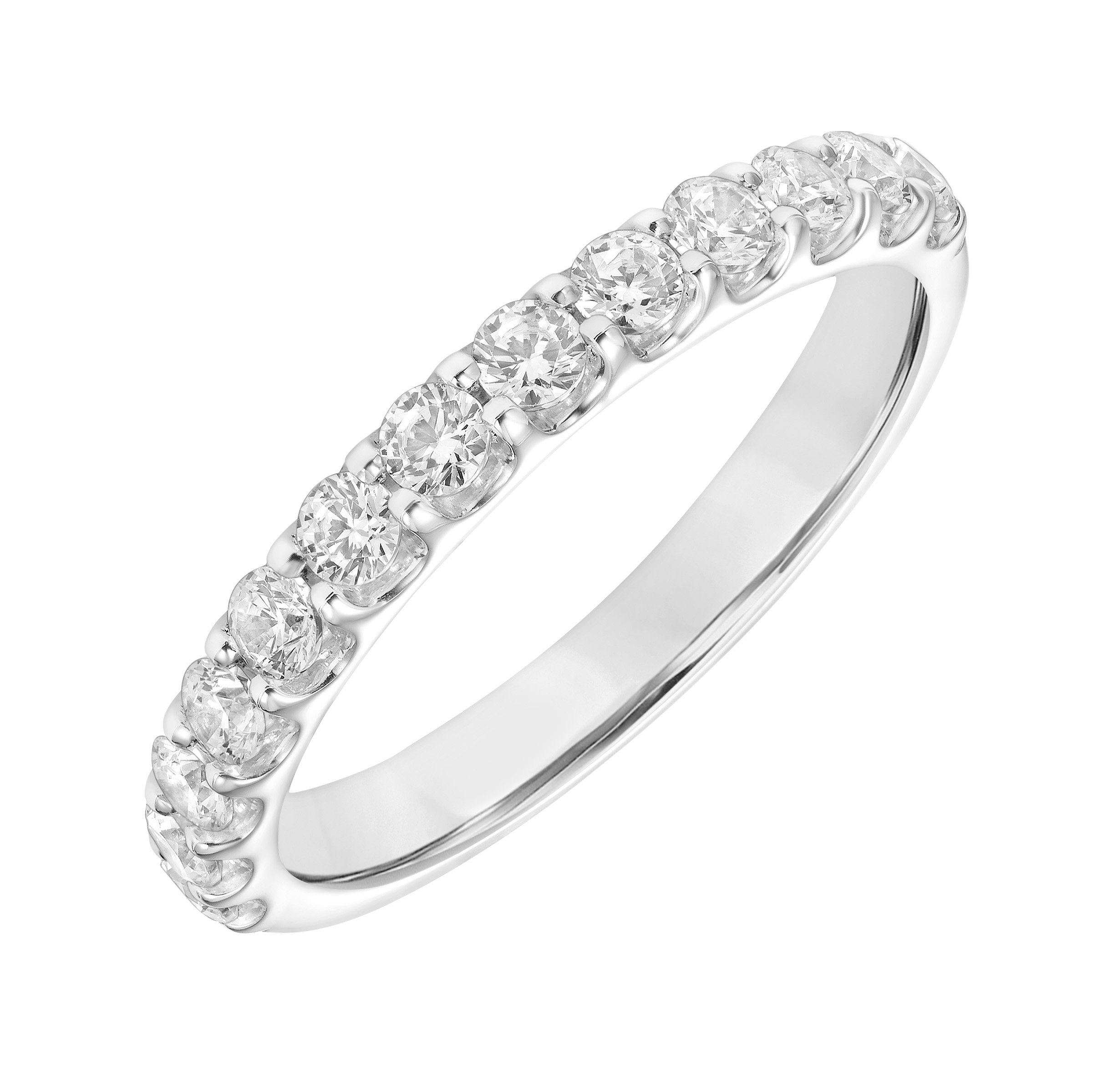 Classic Double Shared Prong Diamond Band