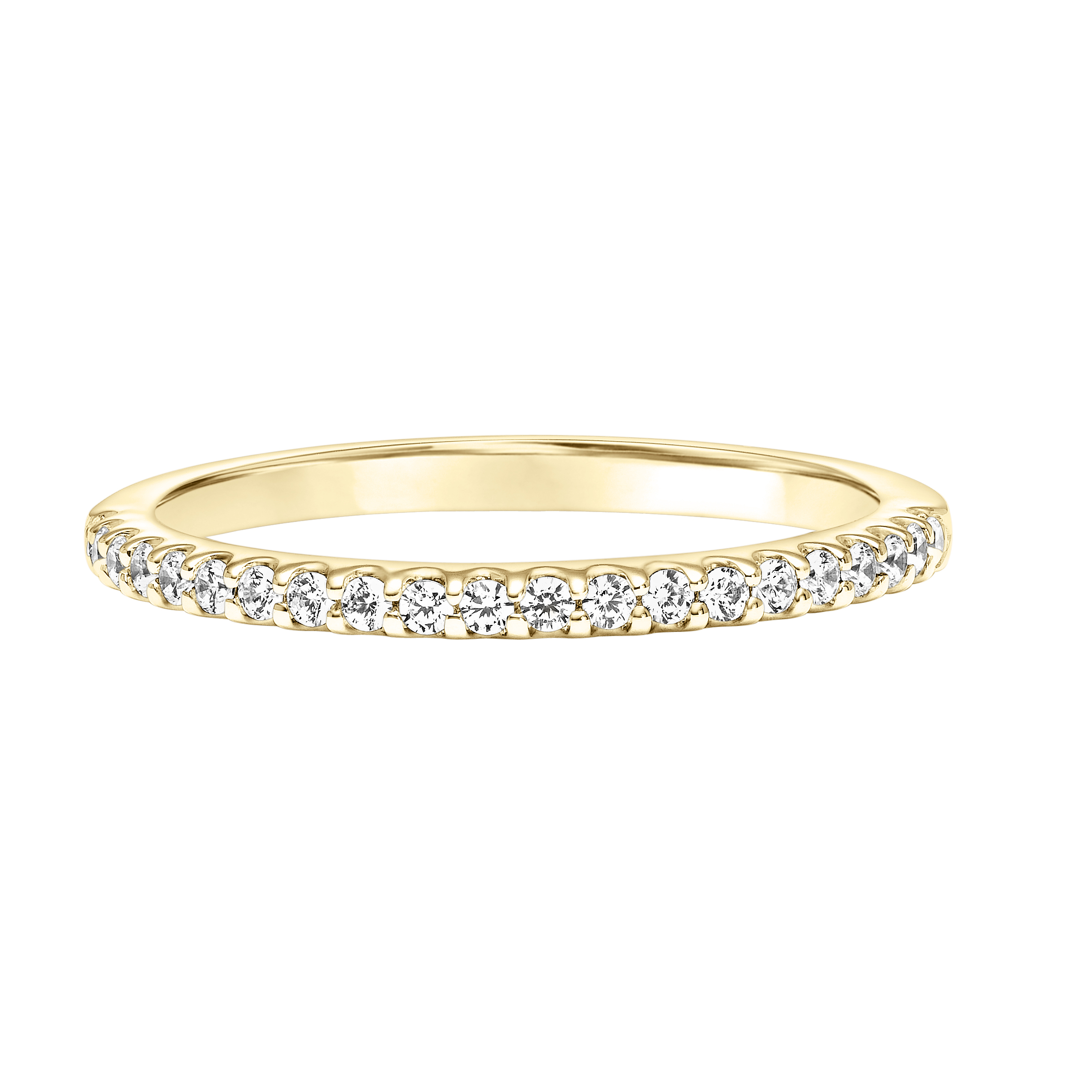 Classic Wedding Band with Round Diamonds