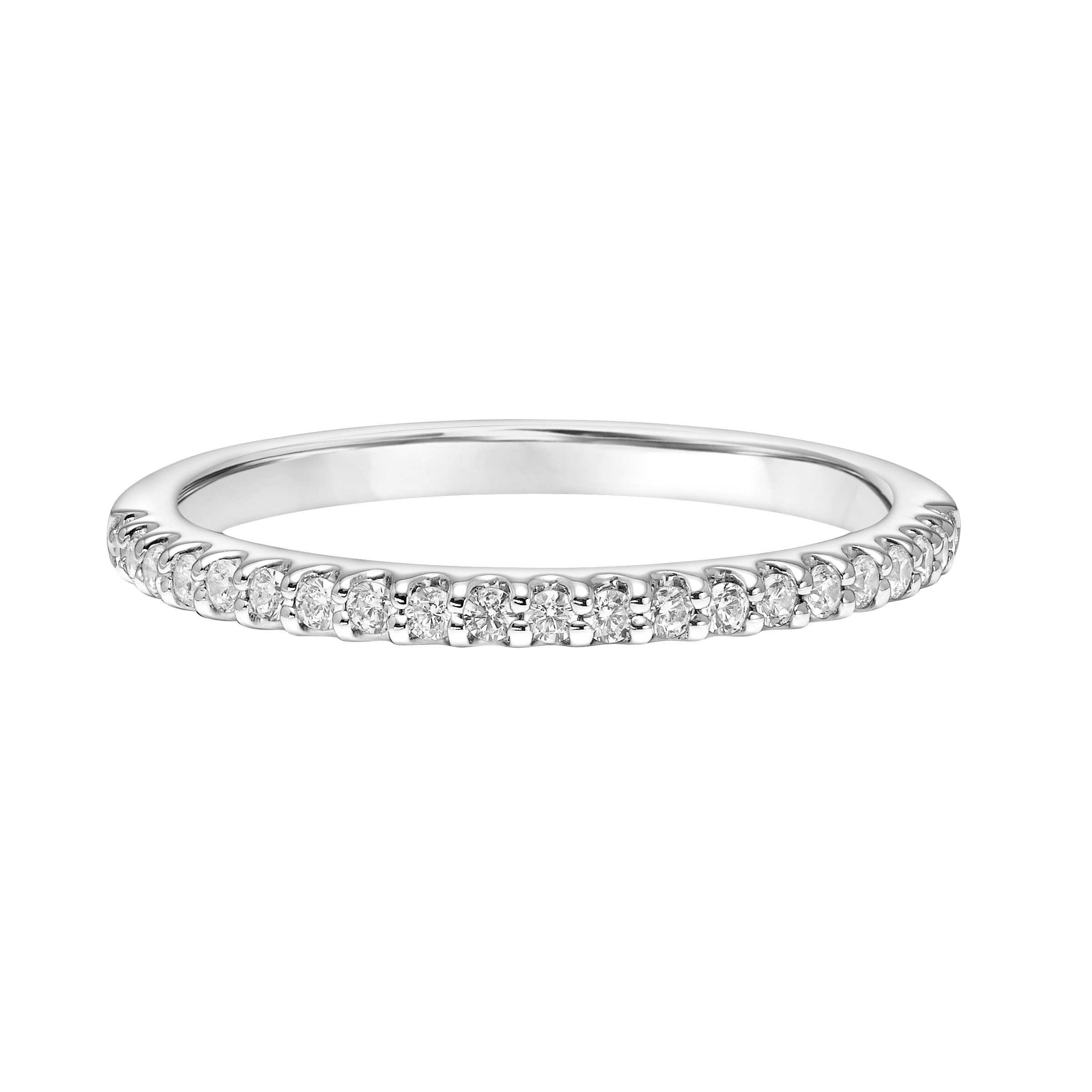 Classic Wedding Band with Round Diamonds