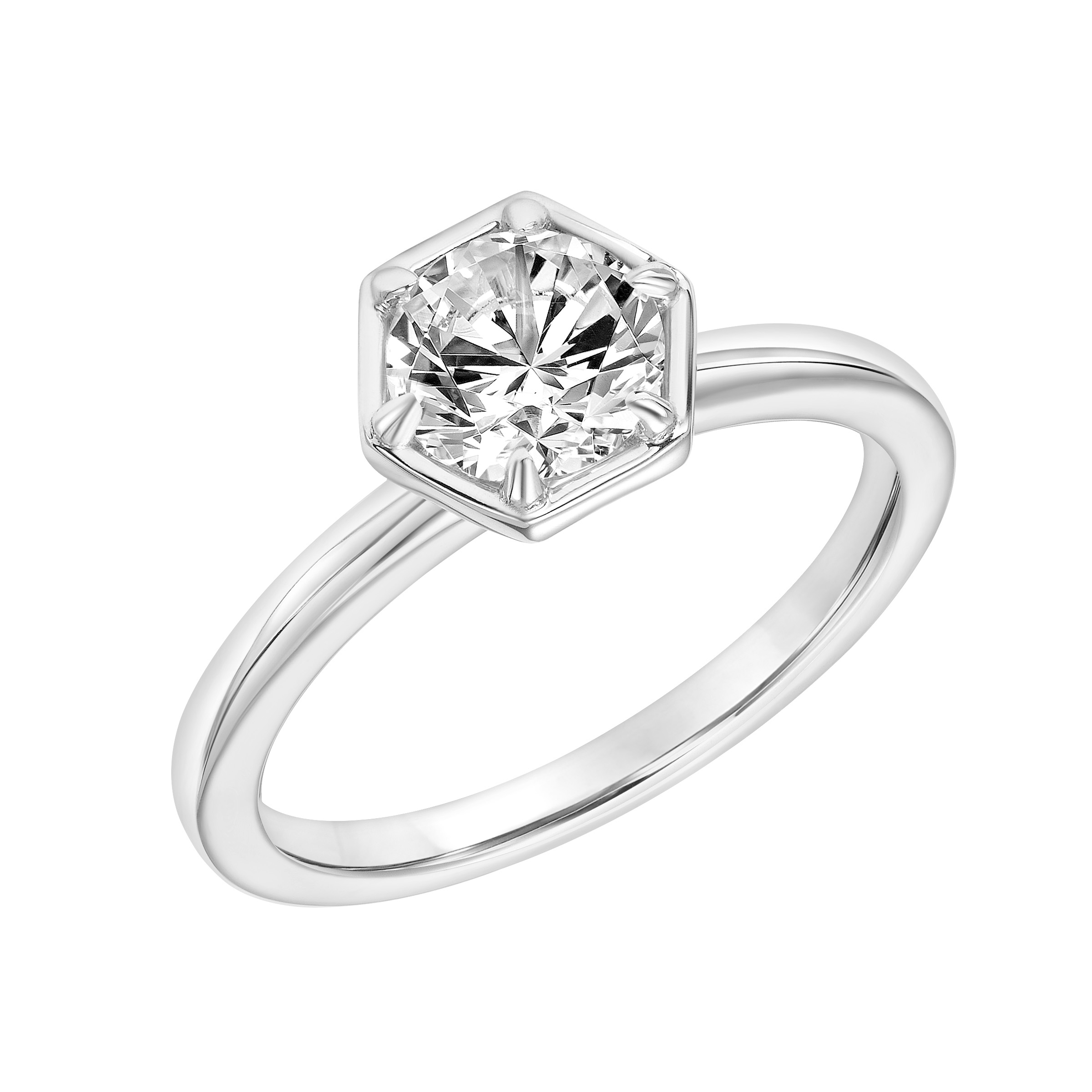 Contemporary Bezel Engagement Ring