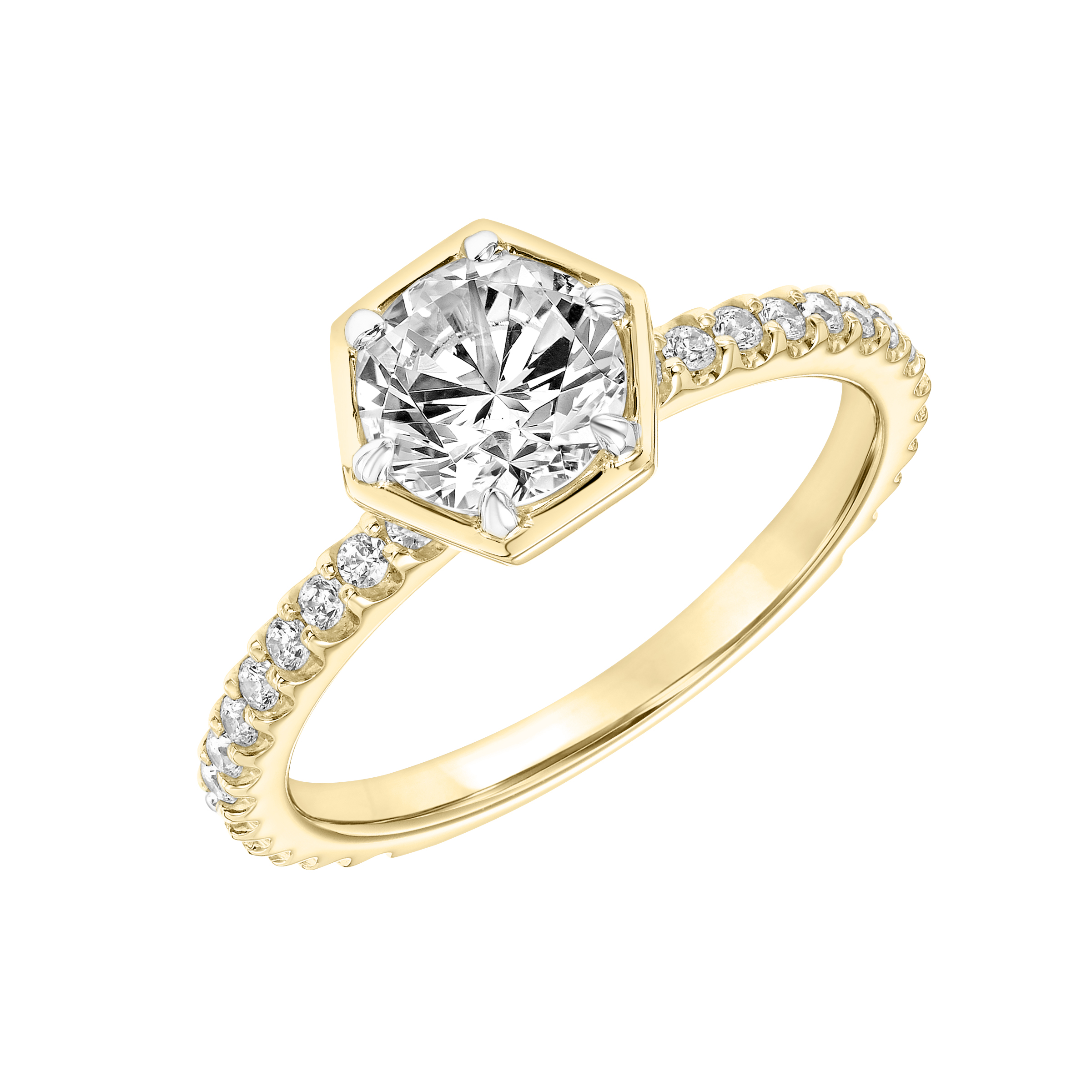 Contemporary Bezel Diamond Engagement Ring