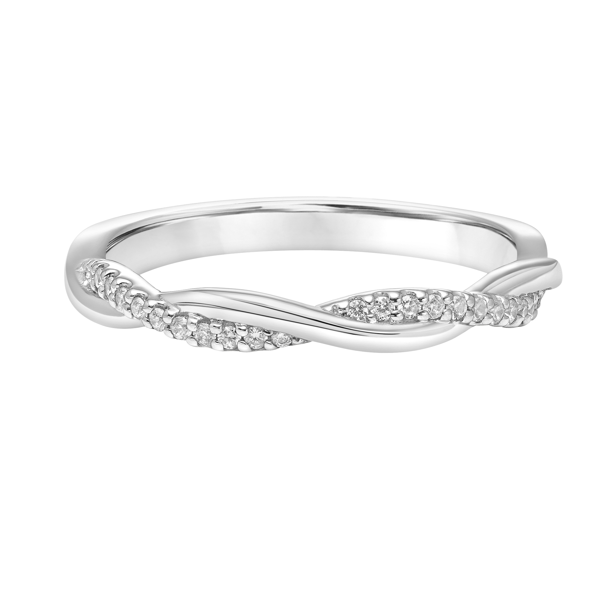 Contemporary Twist Diamond Wedding Band