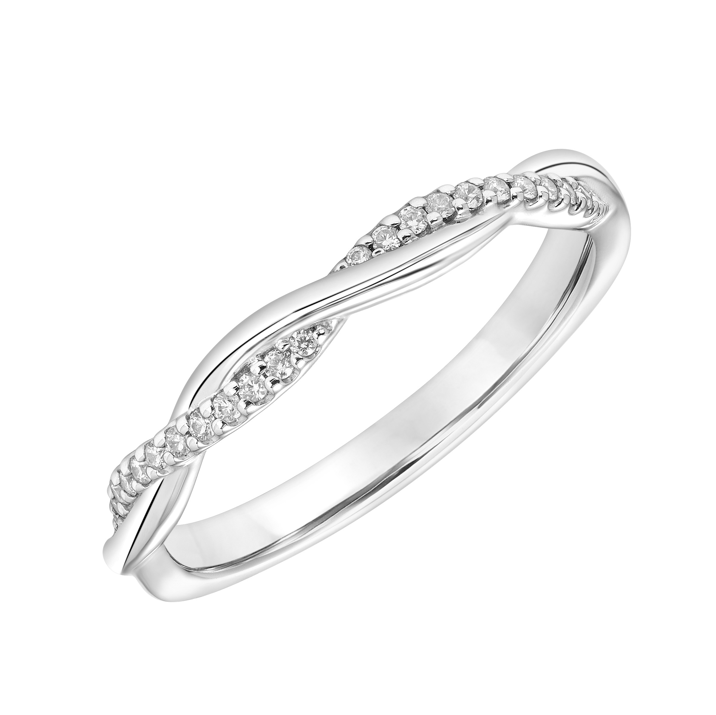 Contemporary Twist Diamond Wedding Band
