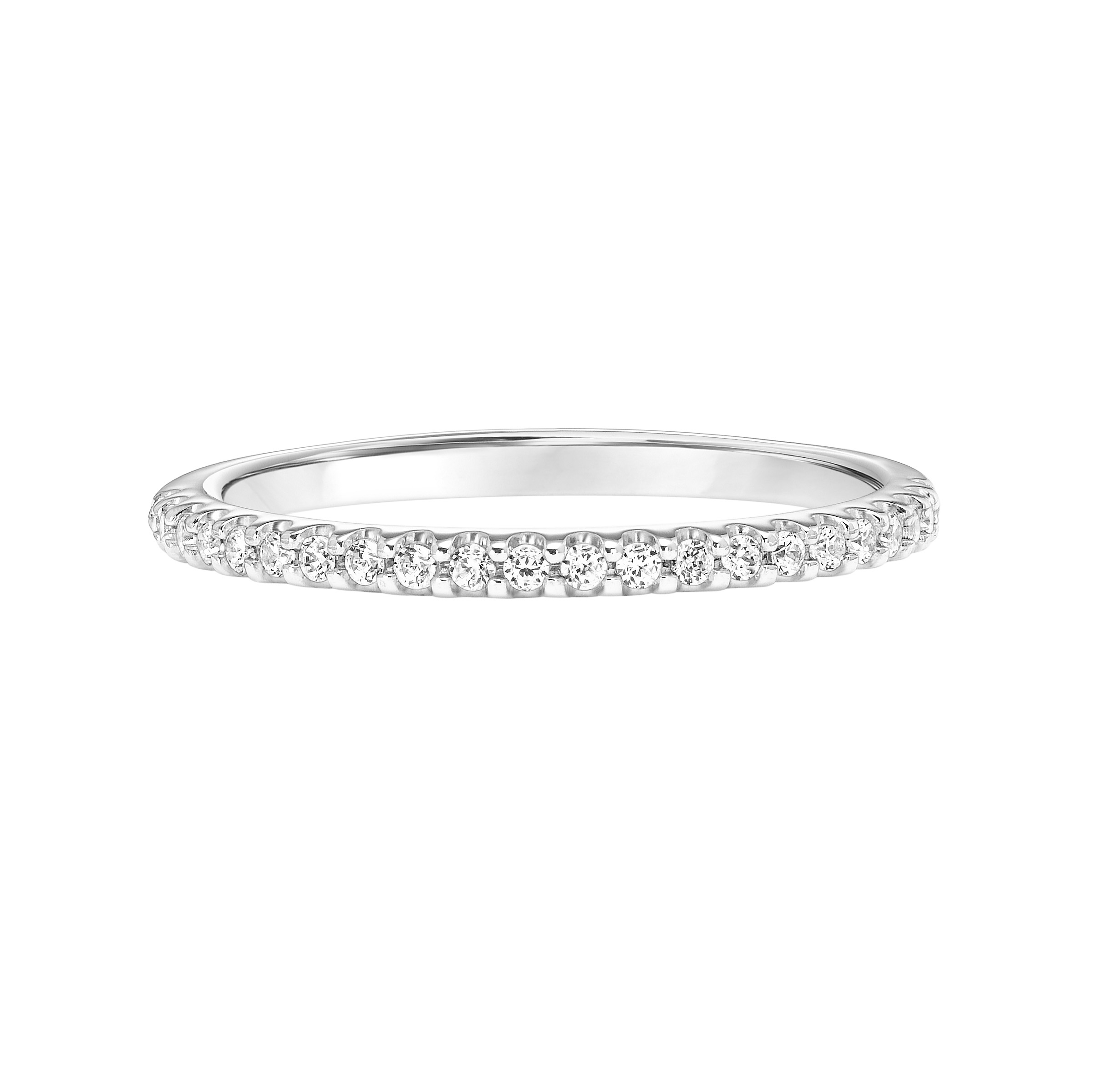 Classic Wedding Band with Round Diamonds