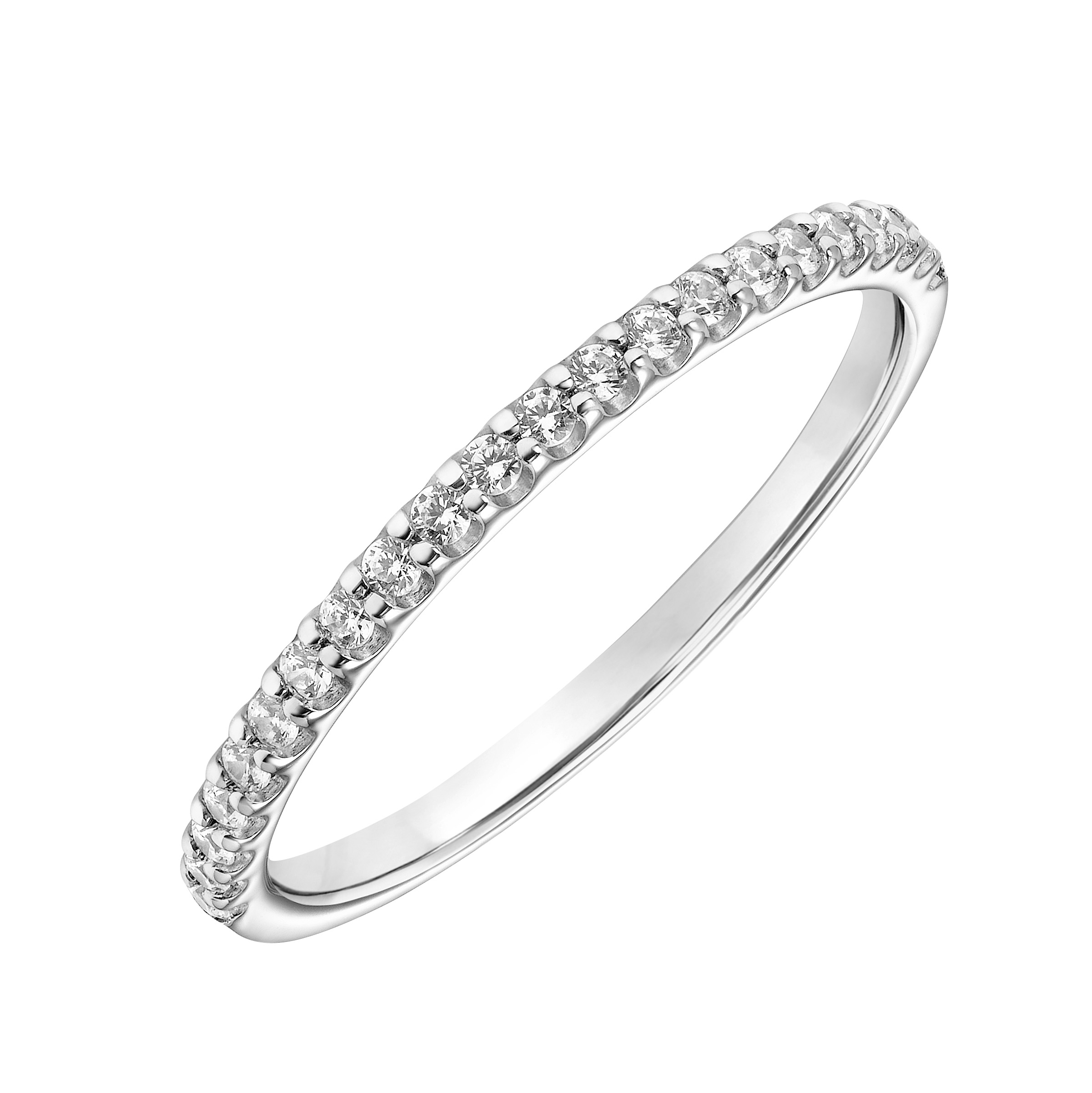 Classic Wedding Band with Round Diamonds