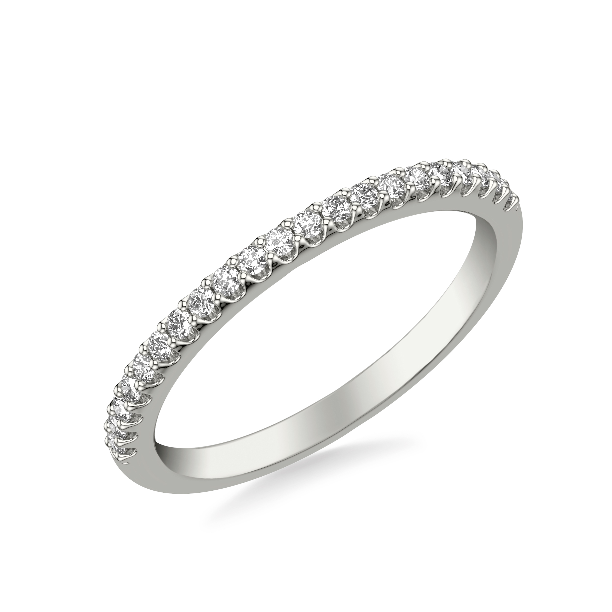 Classic Wedding Band with Round Diamonds