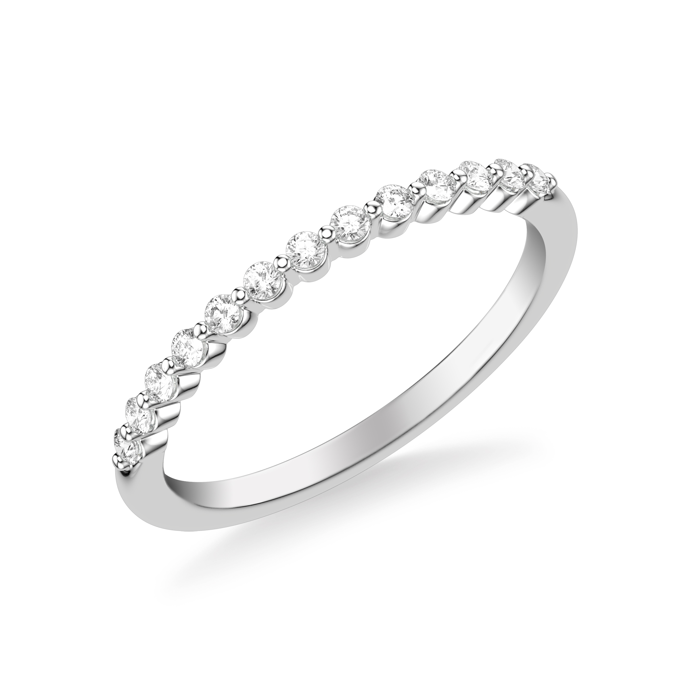 Classic Single Shared Prong Diamond Band