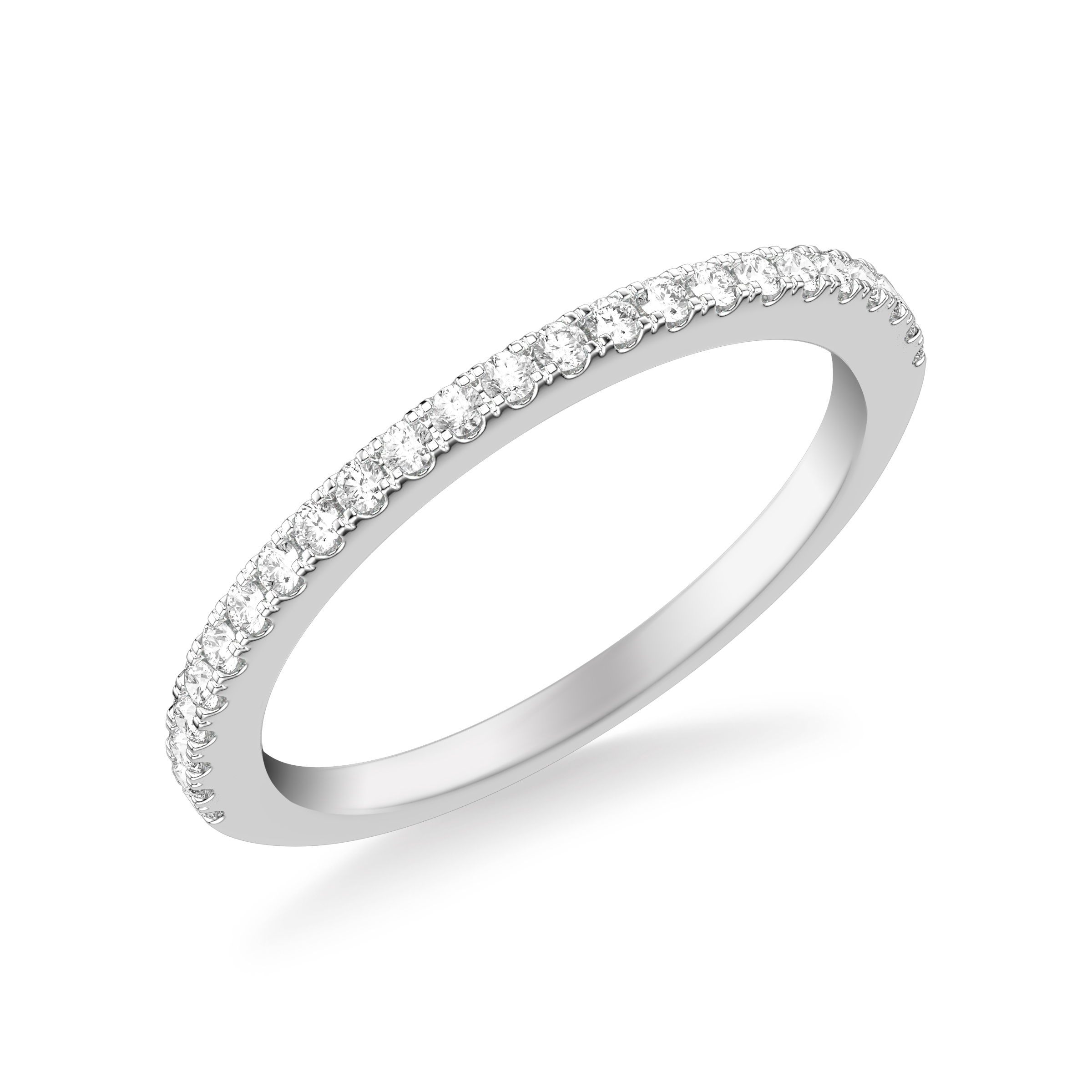 Classic Wedding Band with Round Diamonds