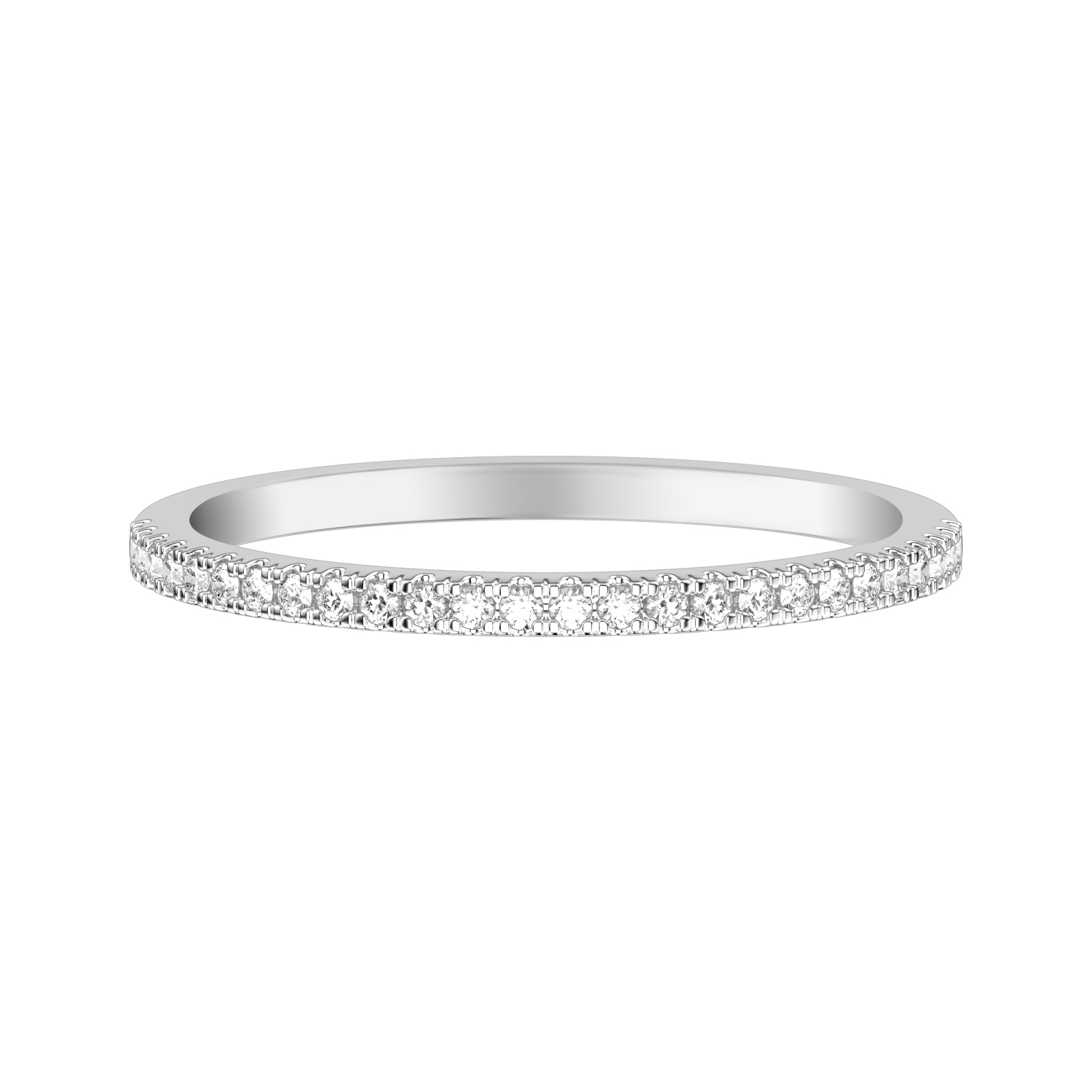 Classic Wedding Band with Round Diamonds