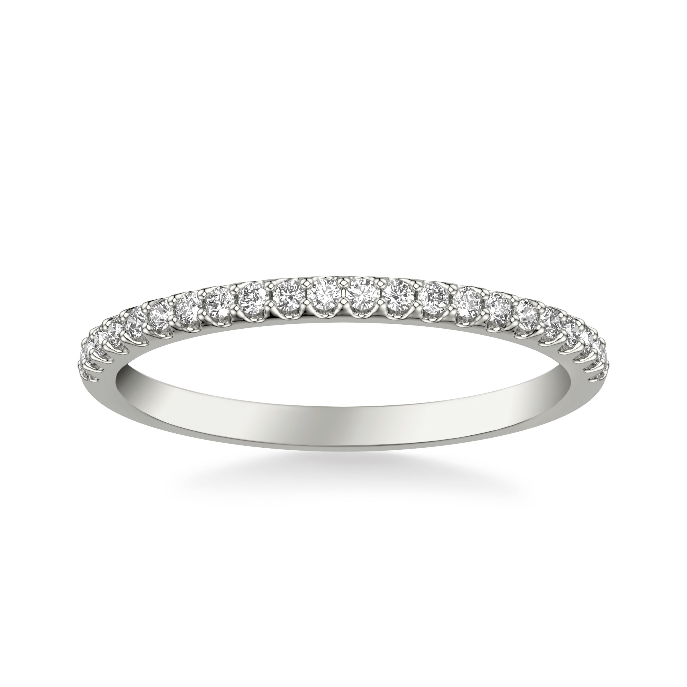 Classic Wedding Band with Round Diamonds