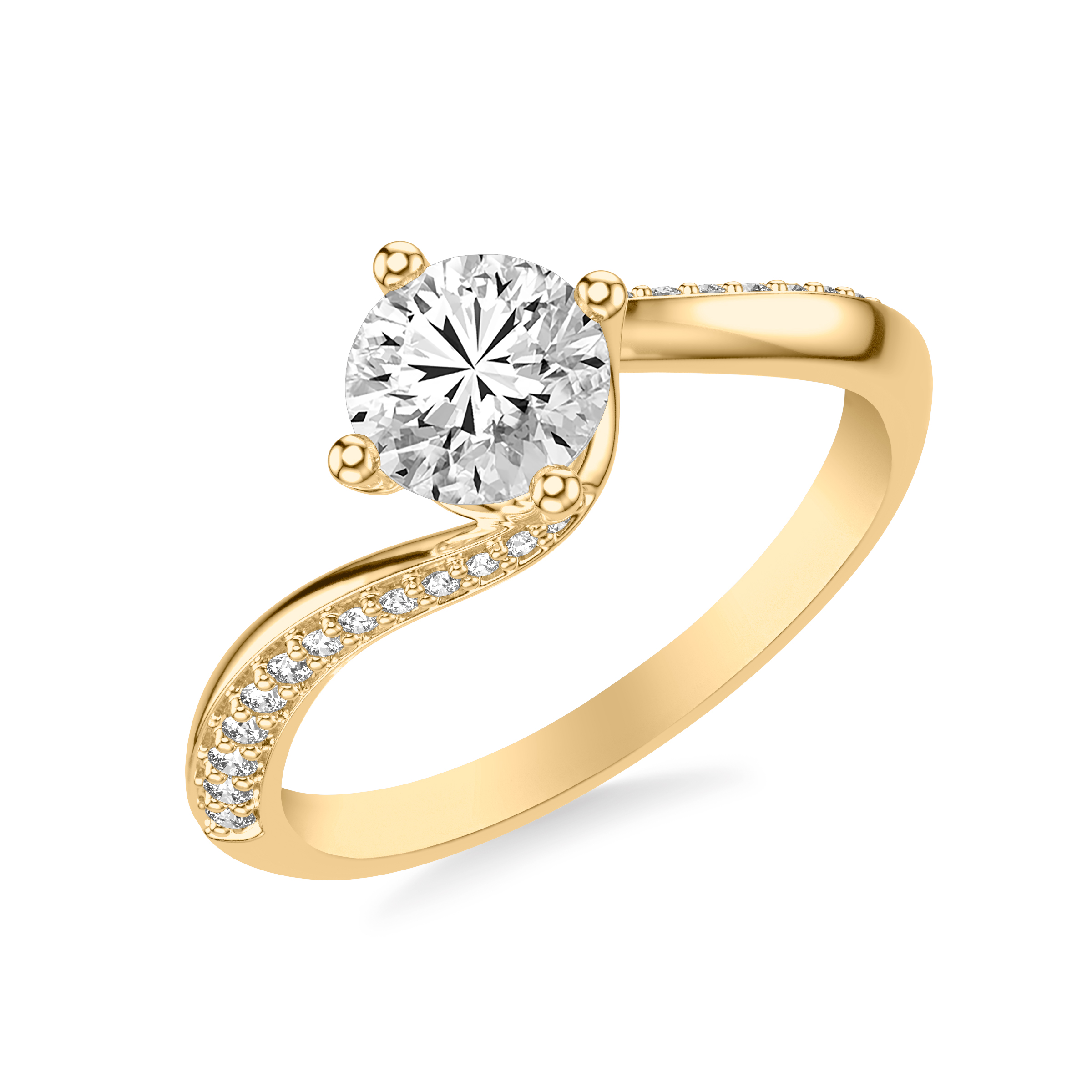 Contemporary Diamond Engagement Ring