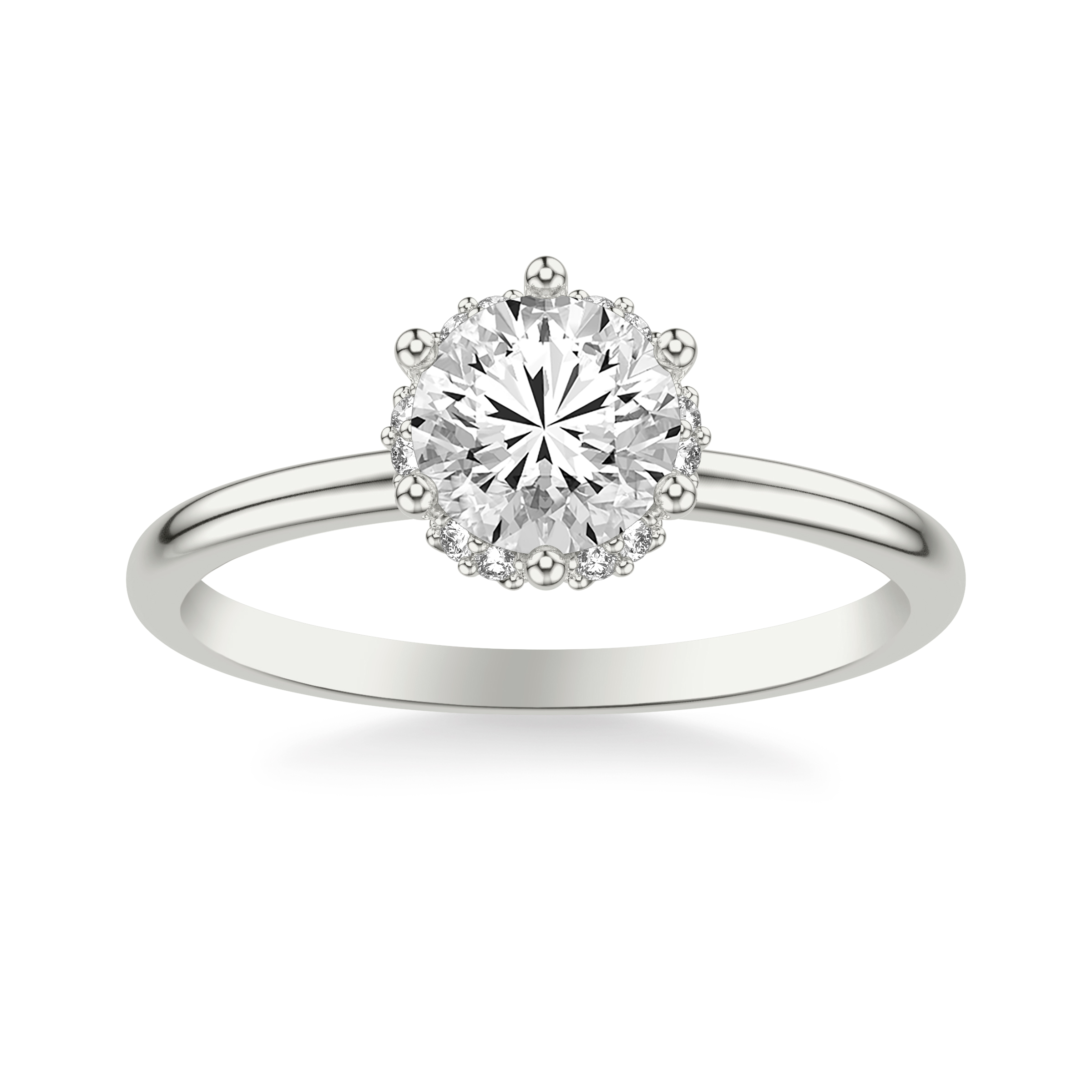 Classic Halo Diamond Engagement Ring