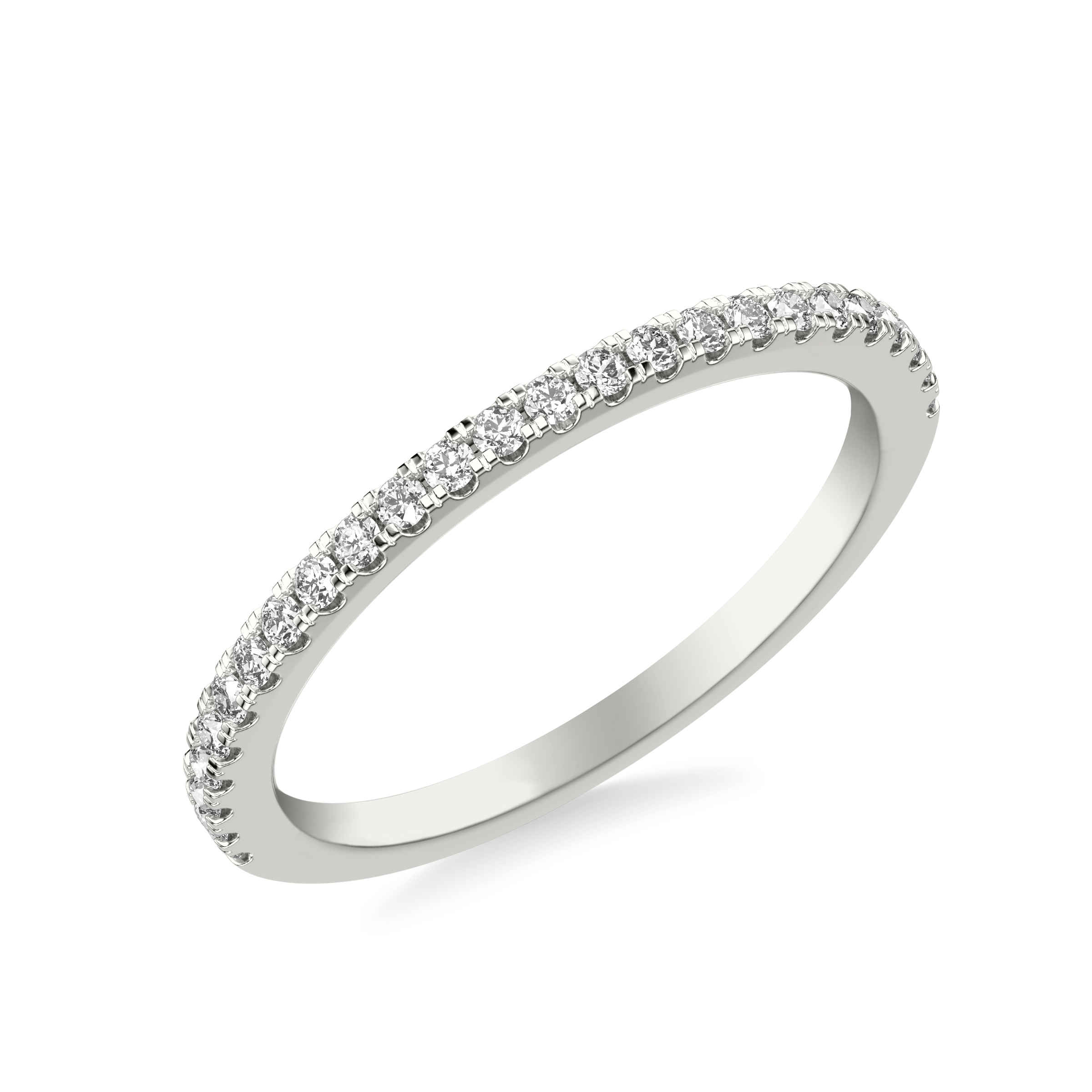Classic Wedding Band with Round Diamonds