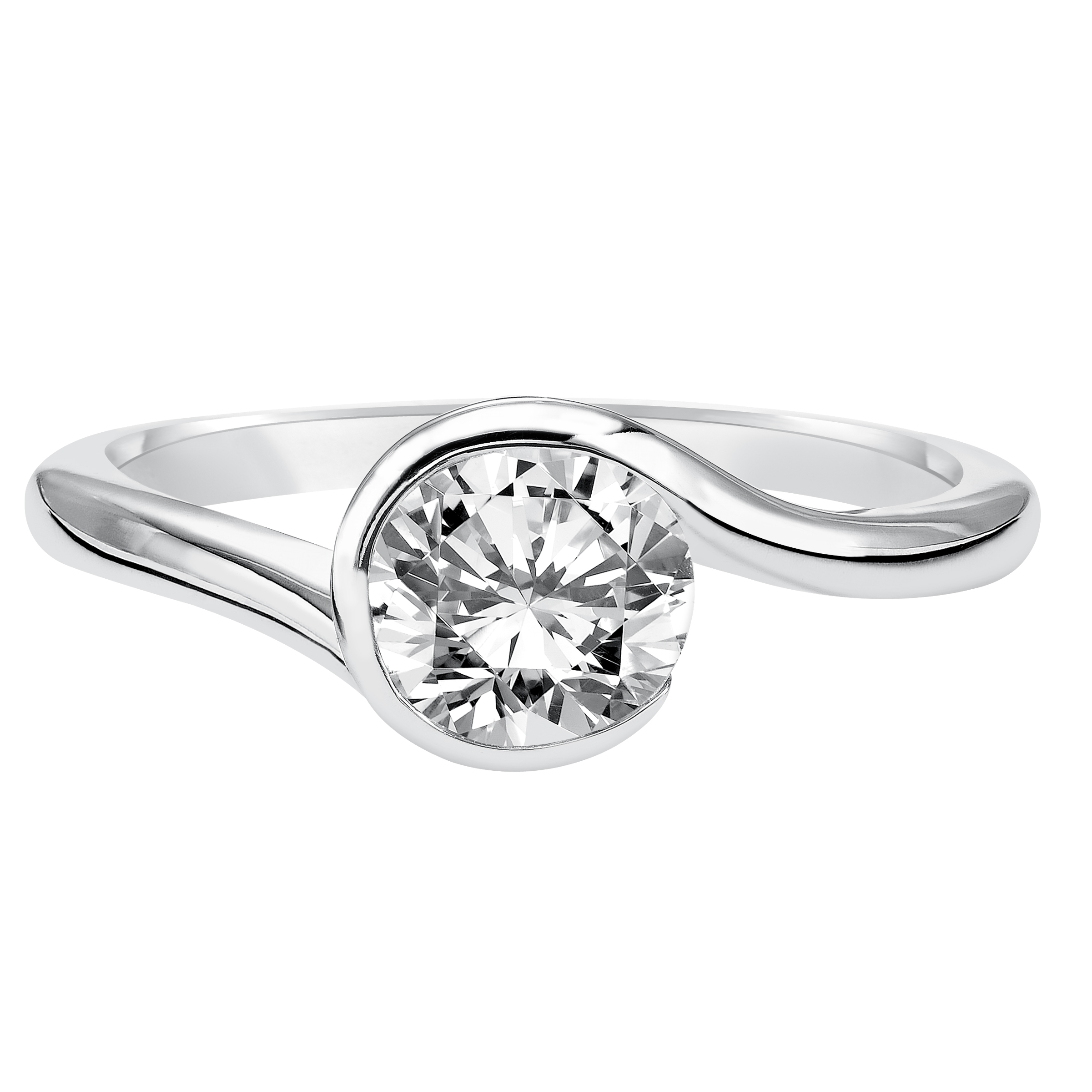 Contemporary Solitaire Engagement Ring