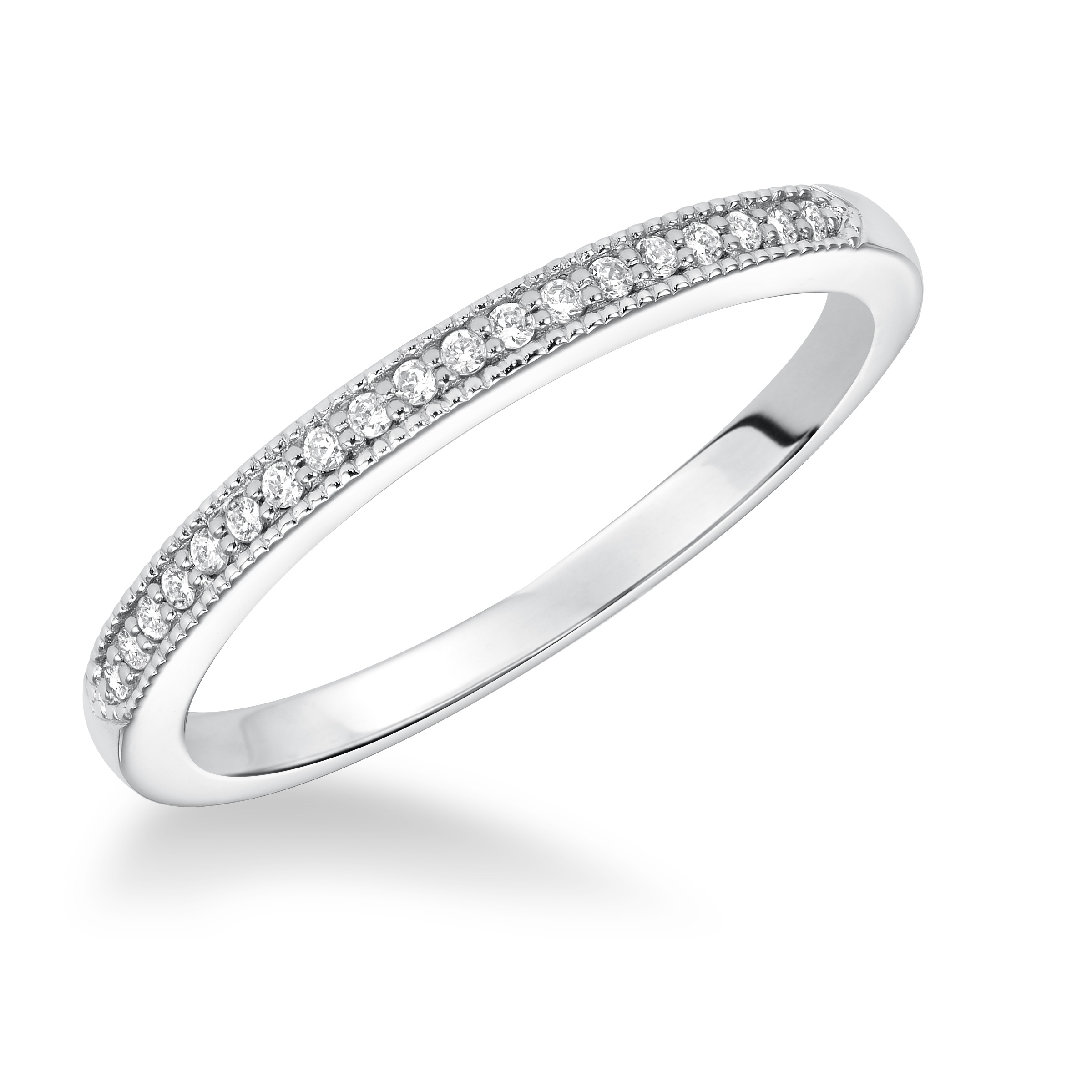 Diamond Prong set with Milgrain wedding band to match 31-928