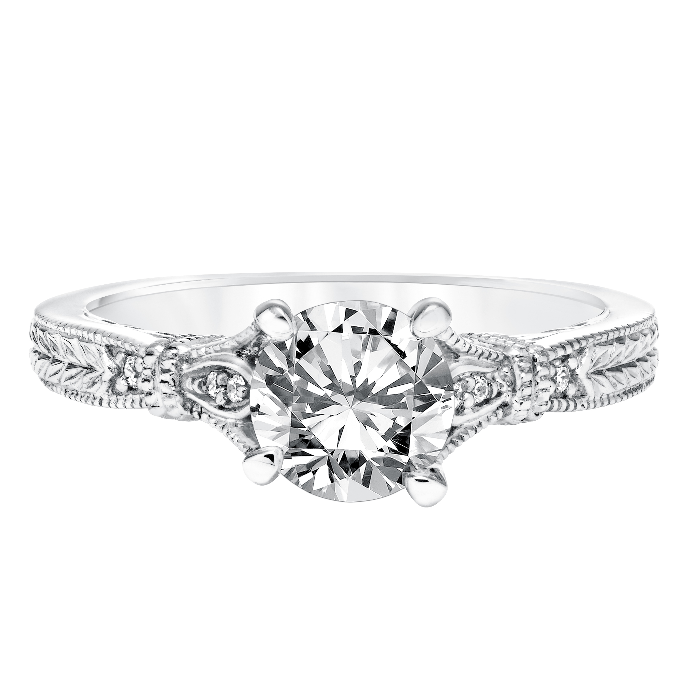 Milgrain Engagement Ring