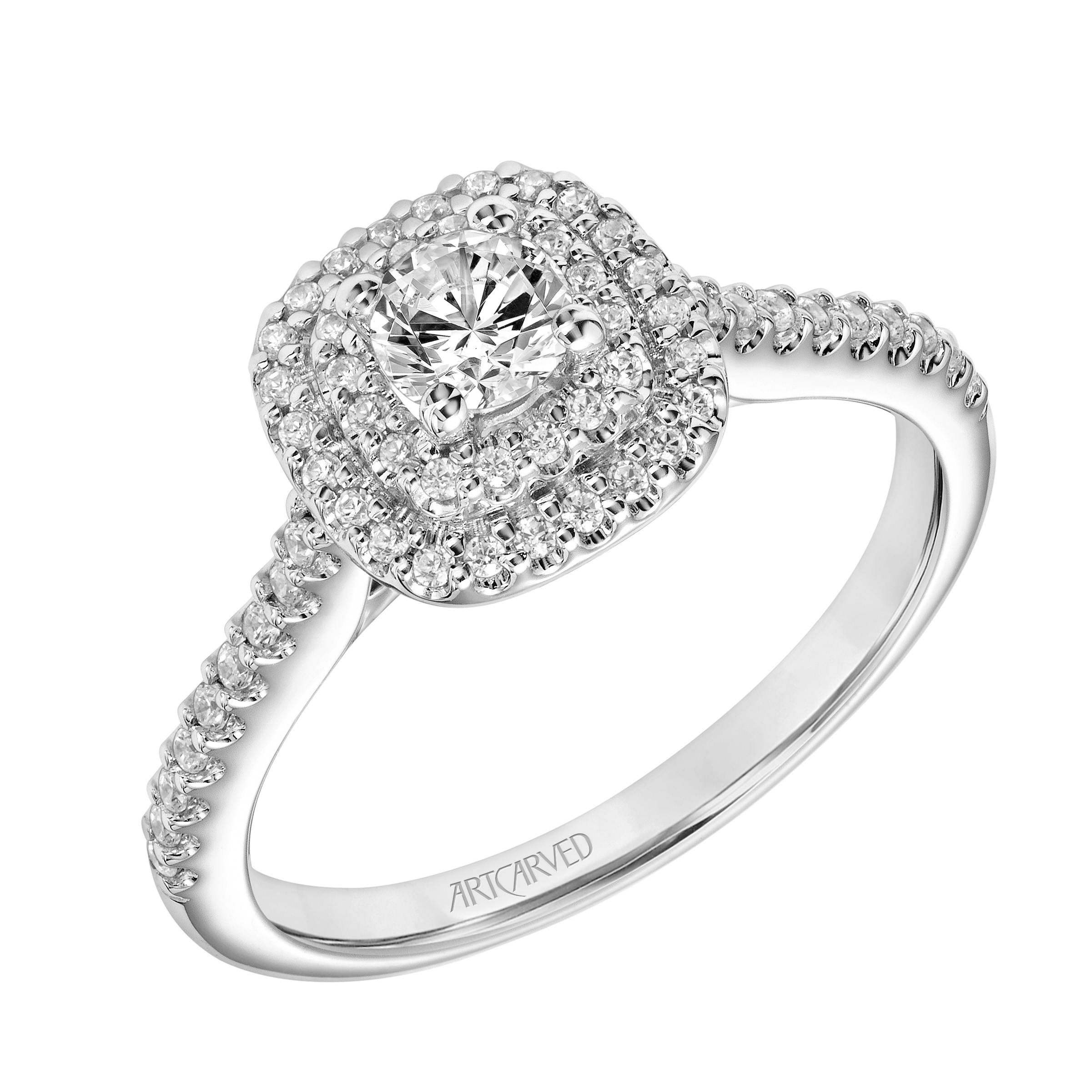 Double Halo Engagement Ring