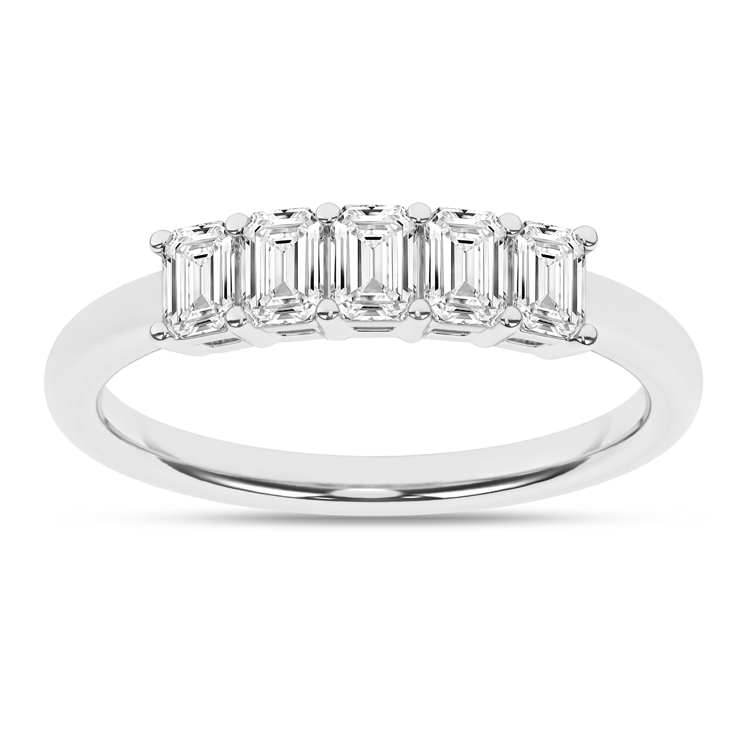 Lab Grown 5-Stone Band (Emerald)/1Ctw