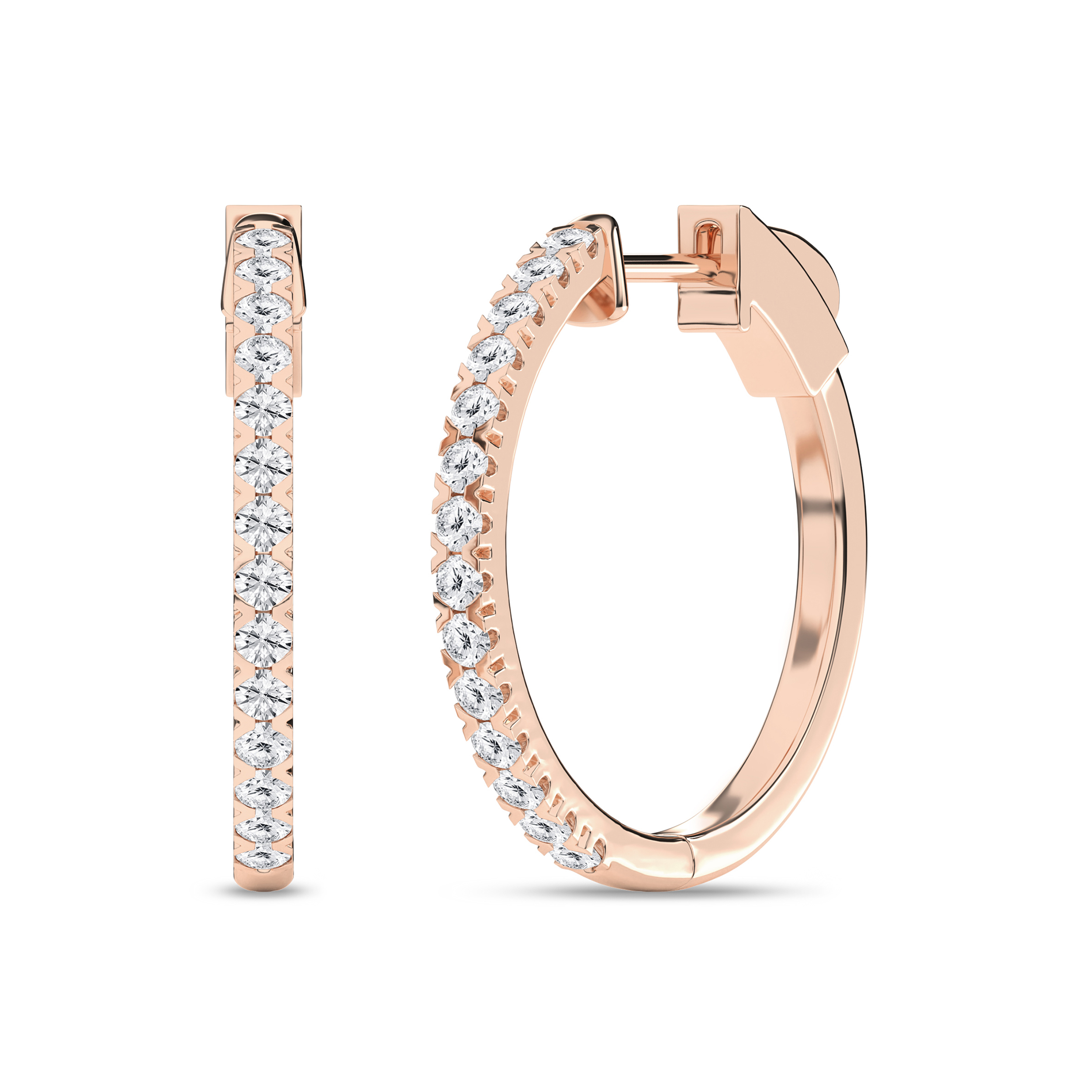 Lab Grown Hoop Earrings/0.5Ctw