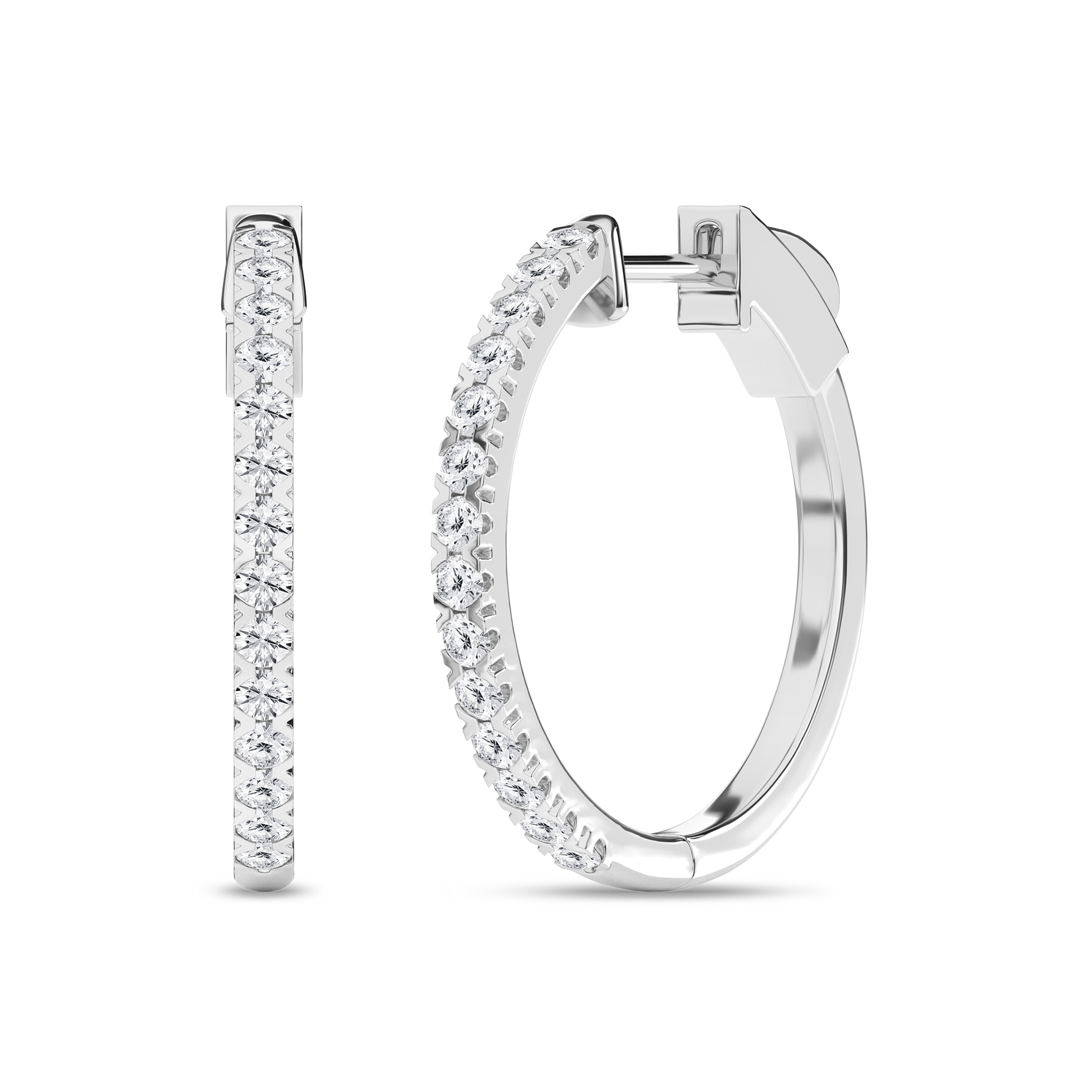 Lab Grown Hoop Earrings/0.5Ctw