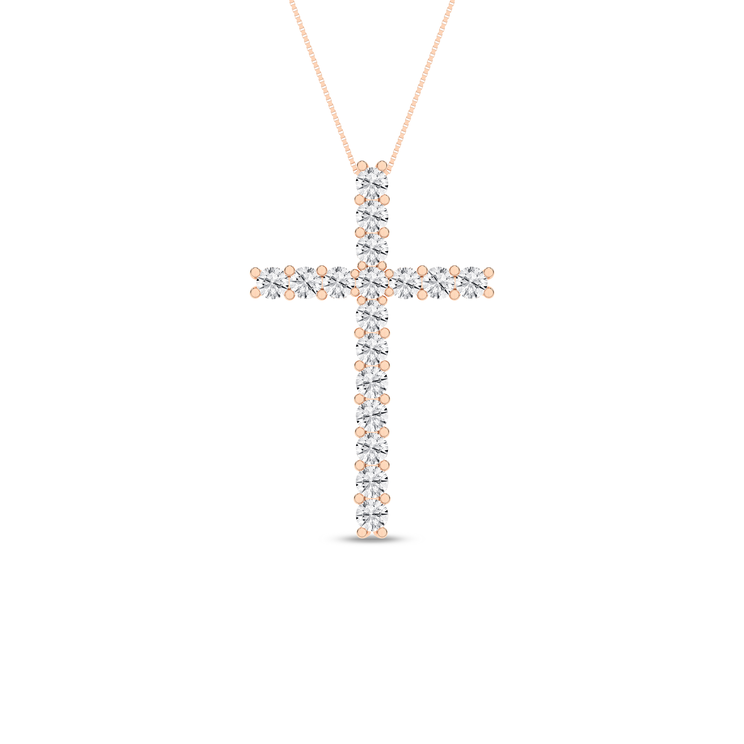 Lab Grown Cross Pendant/0.5Ctw