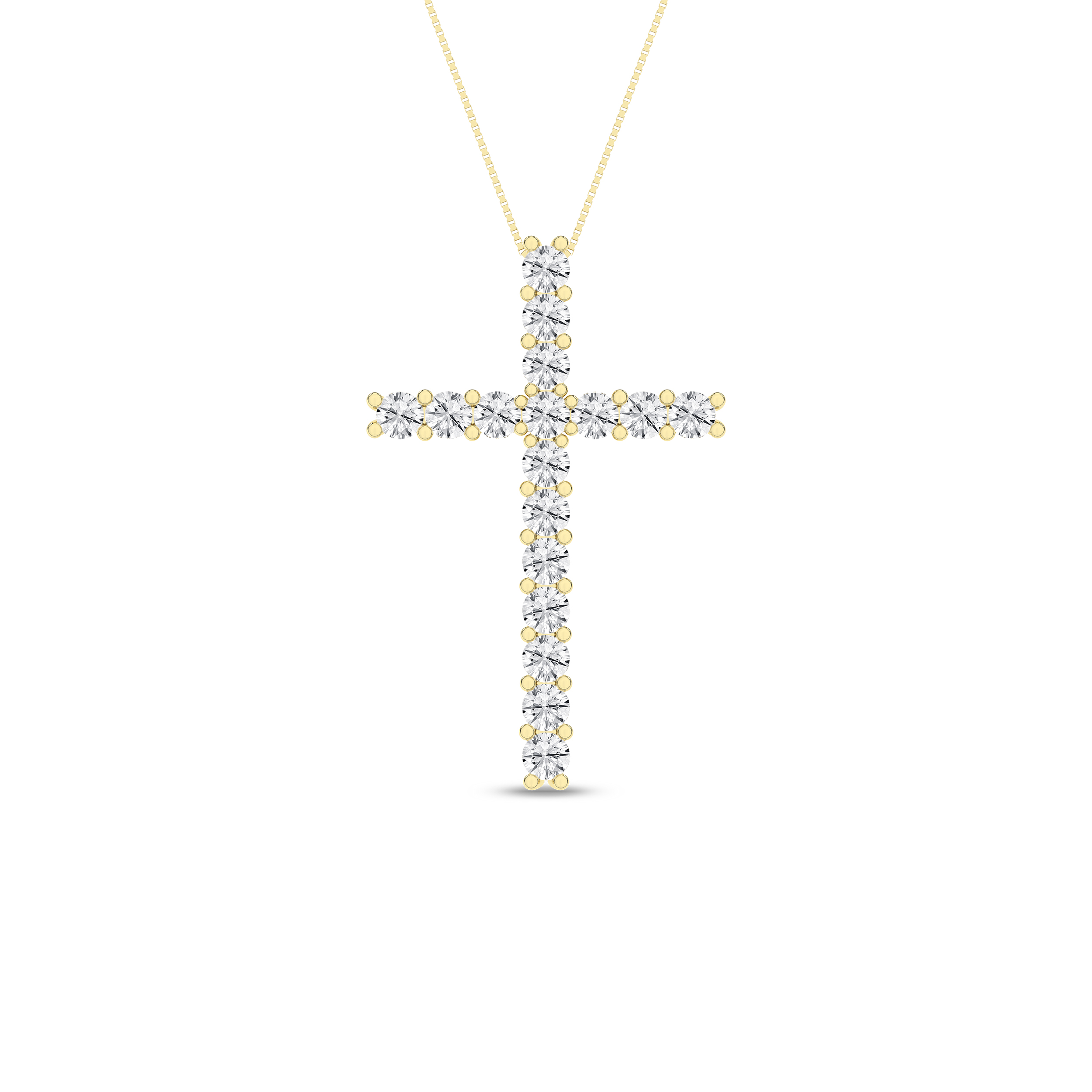 Lab Grown Cross Pendant/0.5Ctw