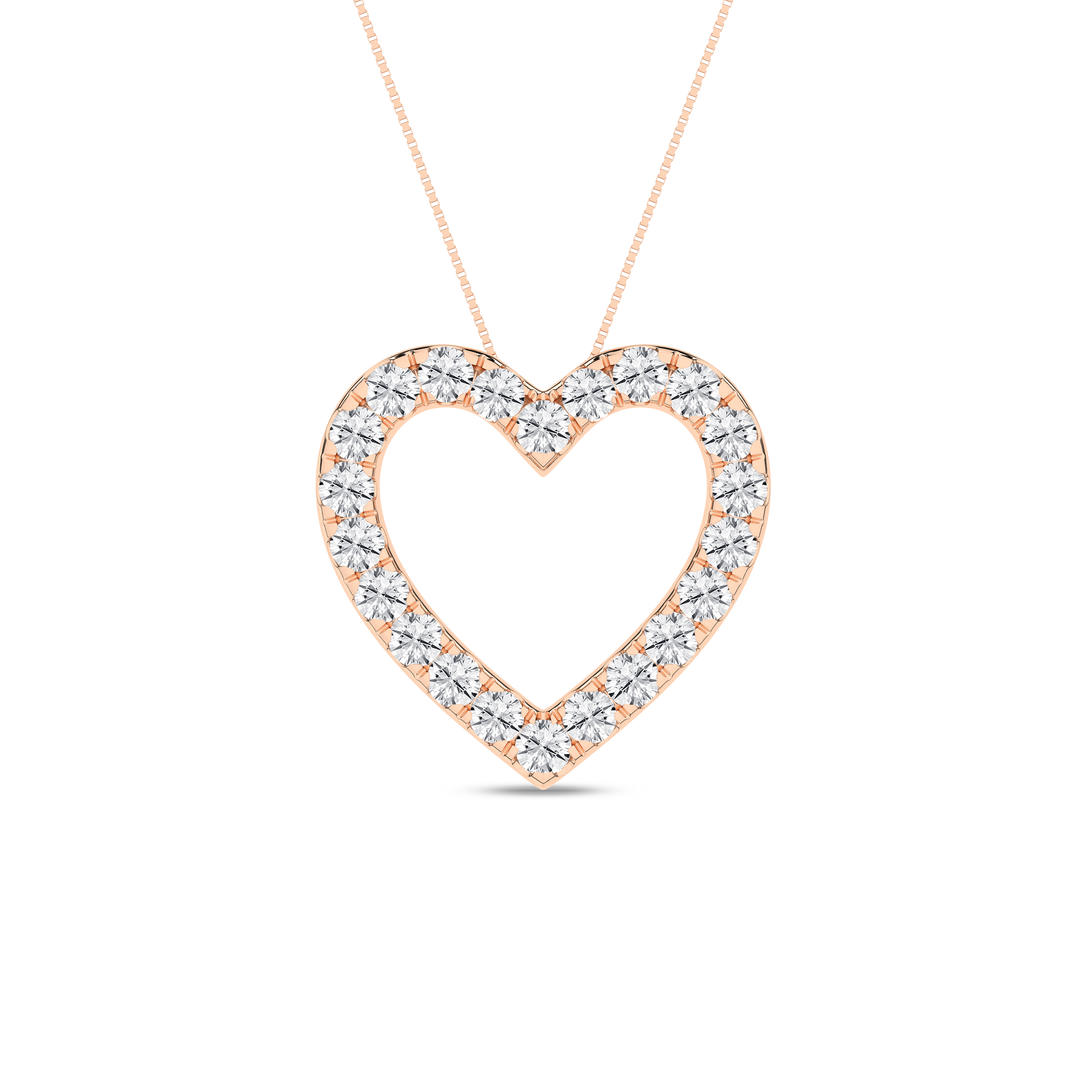 Lab Grown Heart Pendant/0.5Ctw