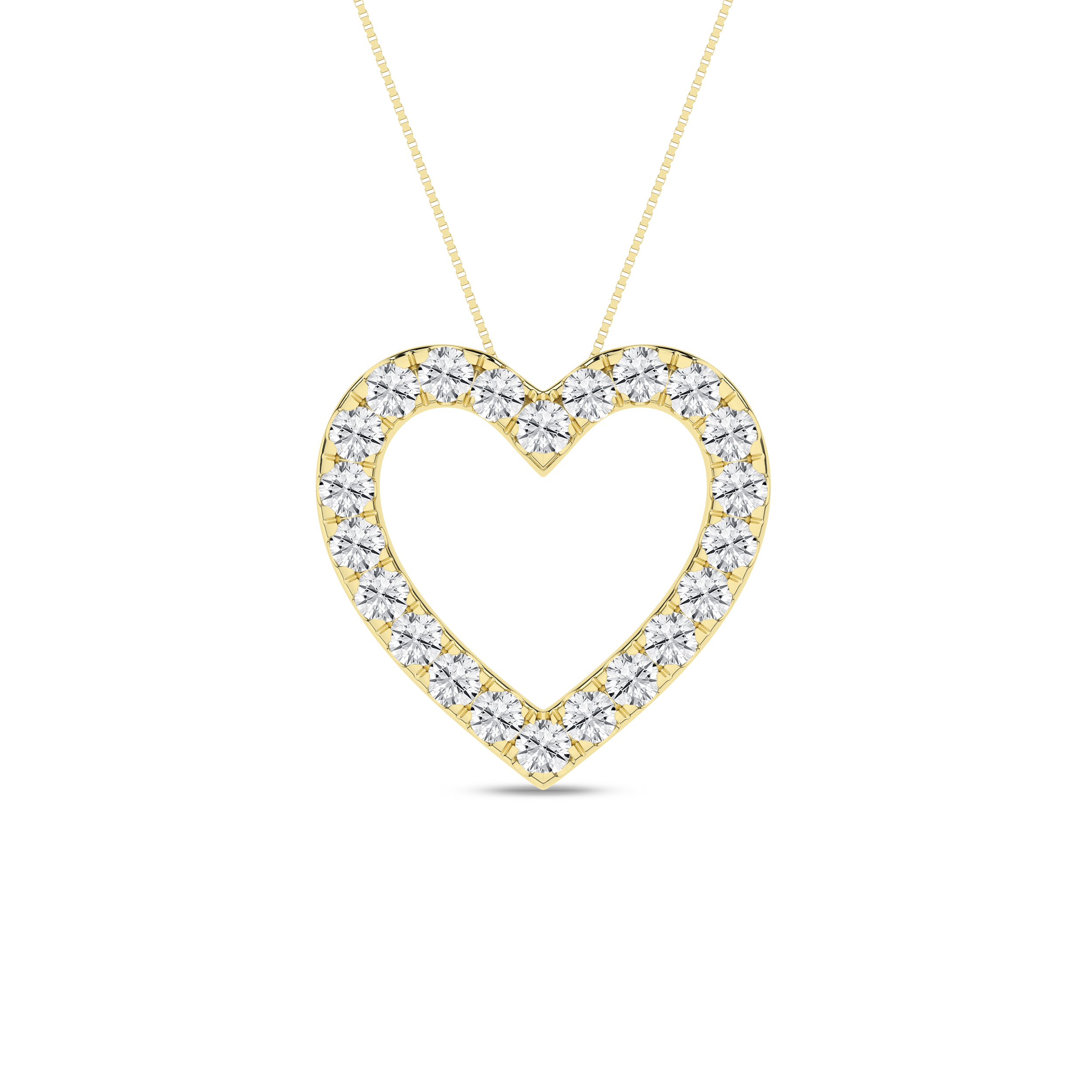 Lab Grown Heart Pendant/0.5Ctw