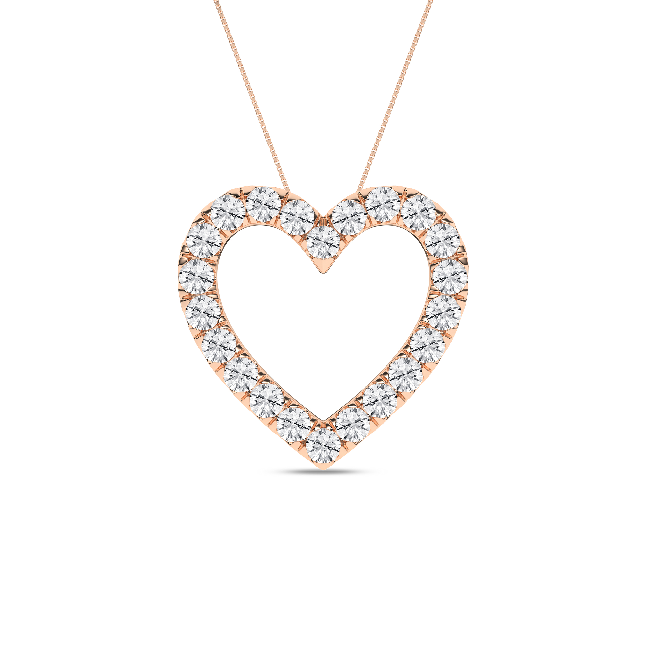 Lab Grown Heart Pendant/1Ctw