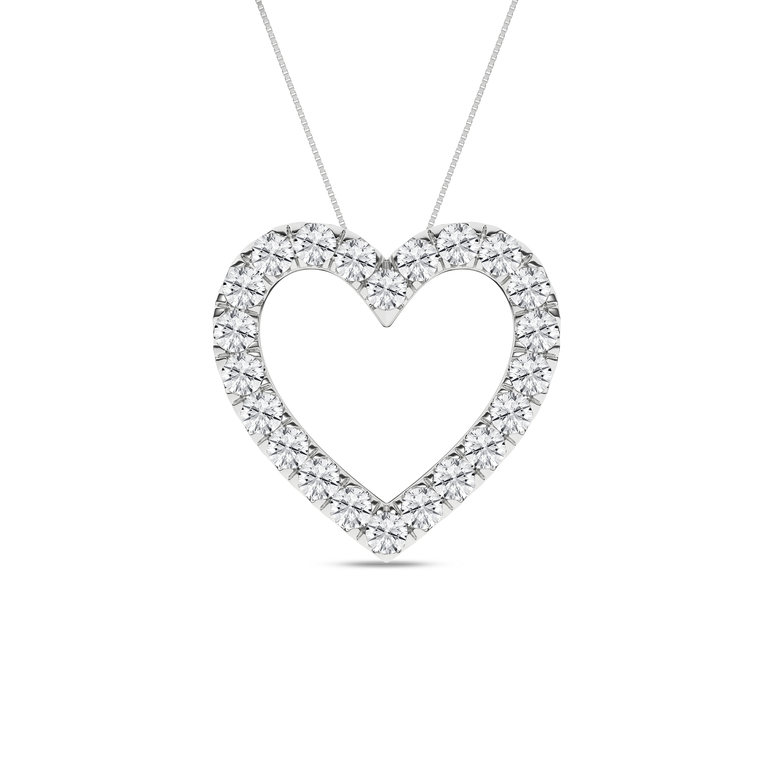 Lab Grown Heart Pendant/1Ctw