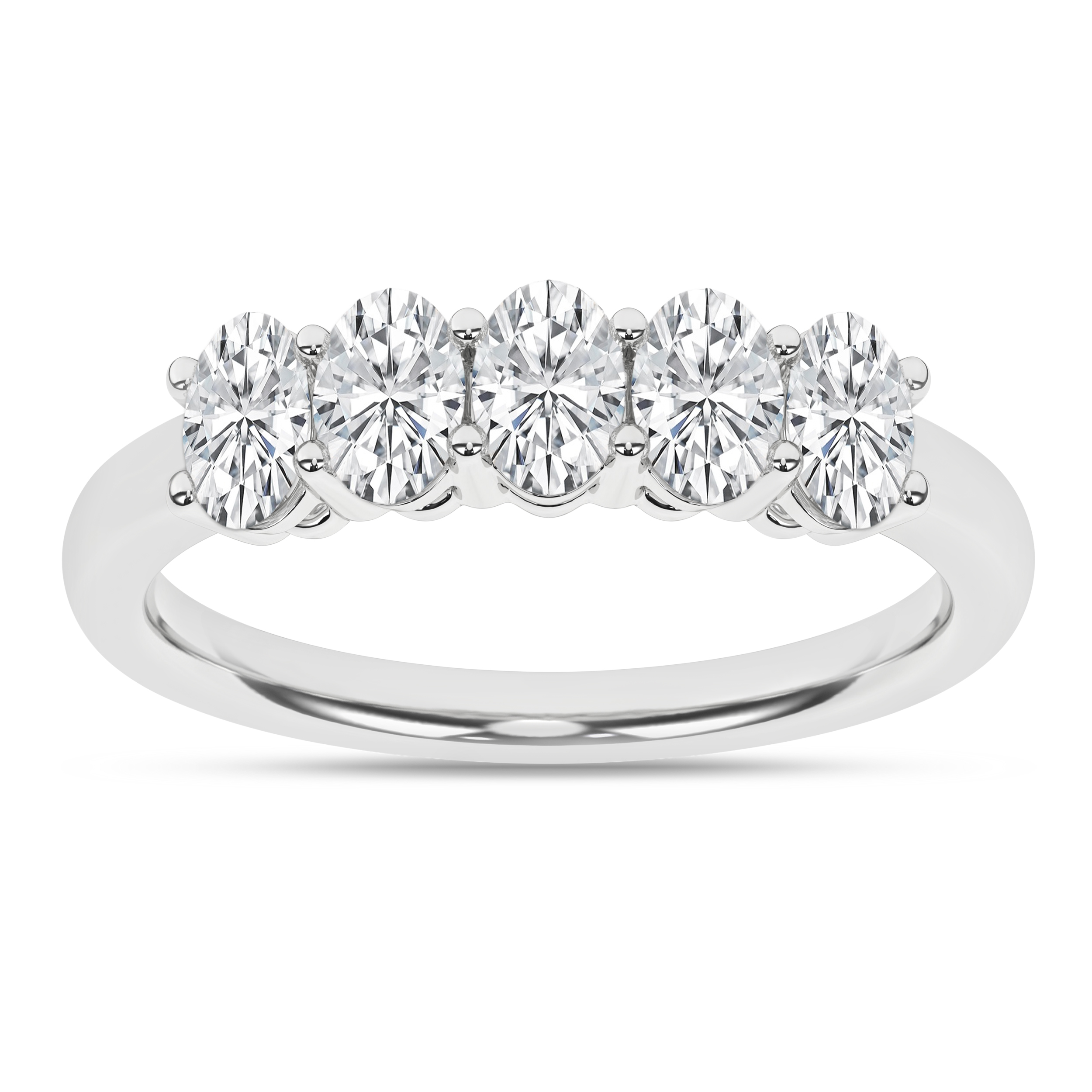 Lab Grown 5-Stone Band (Oval)/1Ctw