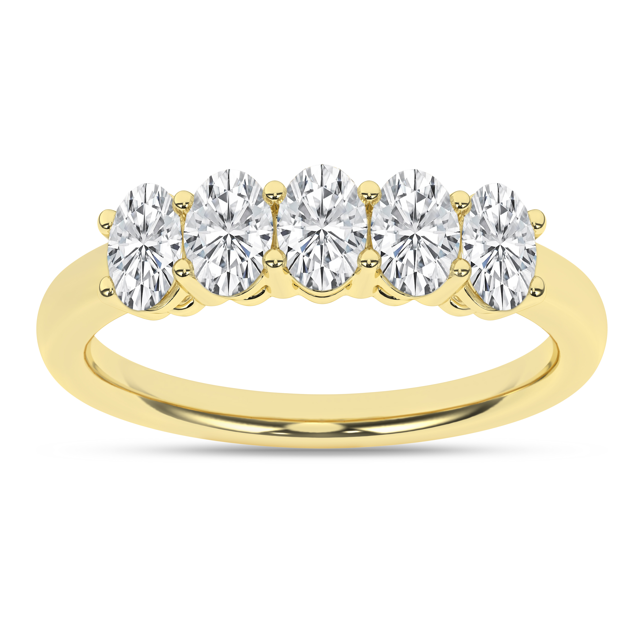 Lab Grown 5-Stone Band (Oval)/1Ctw
