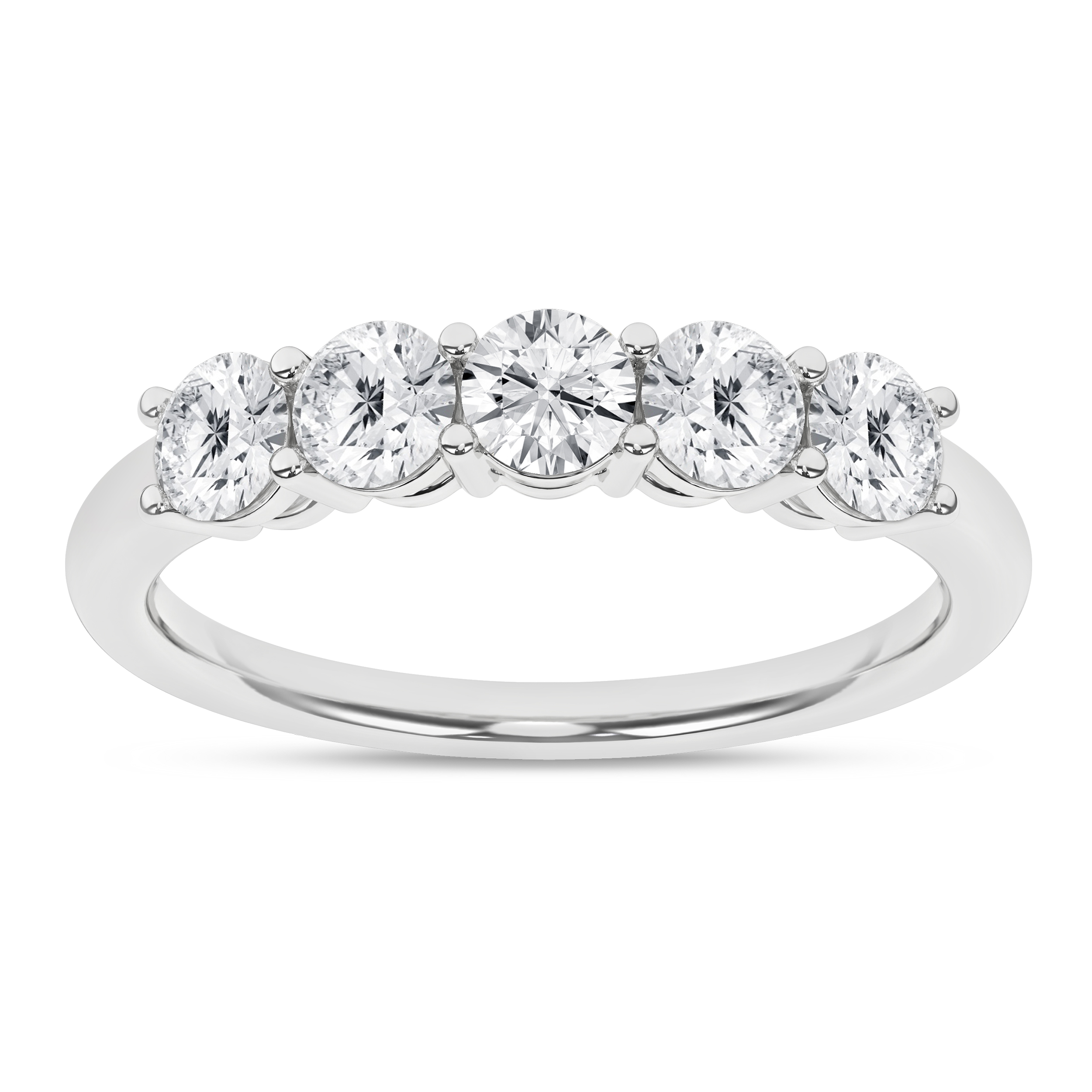 Lab Grown 5-Stone Band (Round)/1Ctw