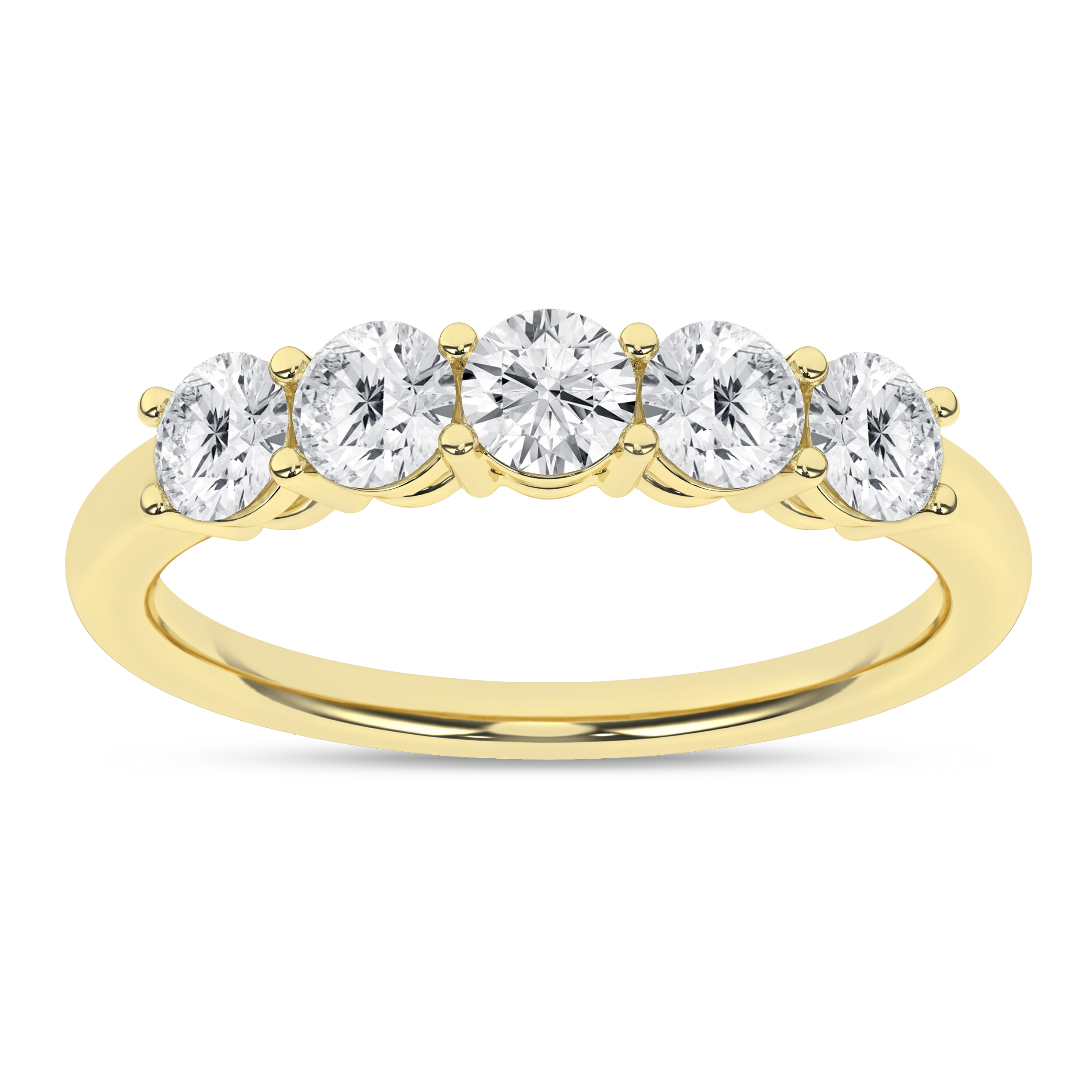 Lab Grown 5-Stone Band (Round)/1Ctw