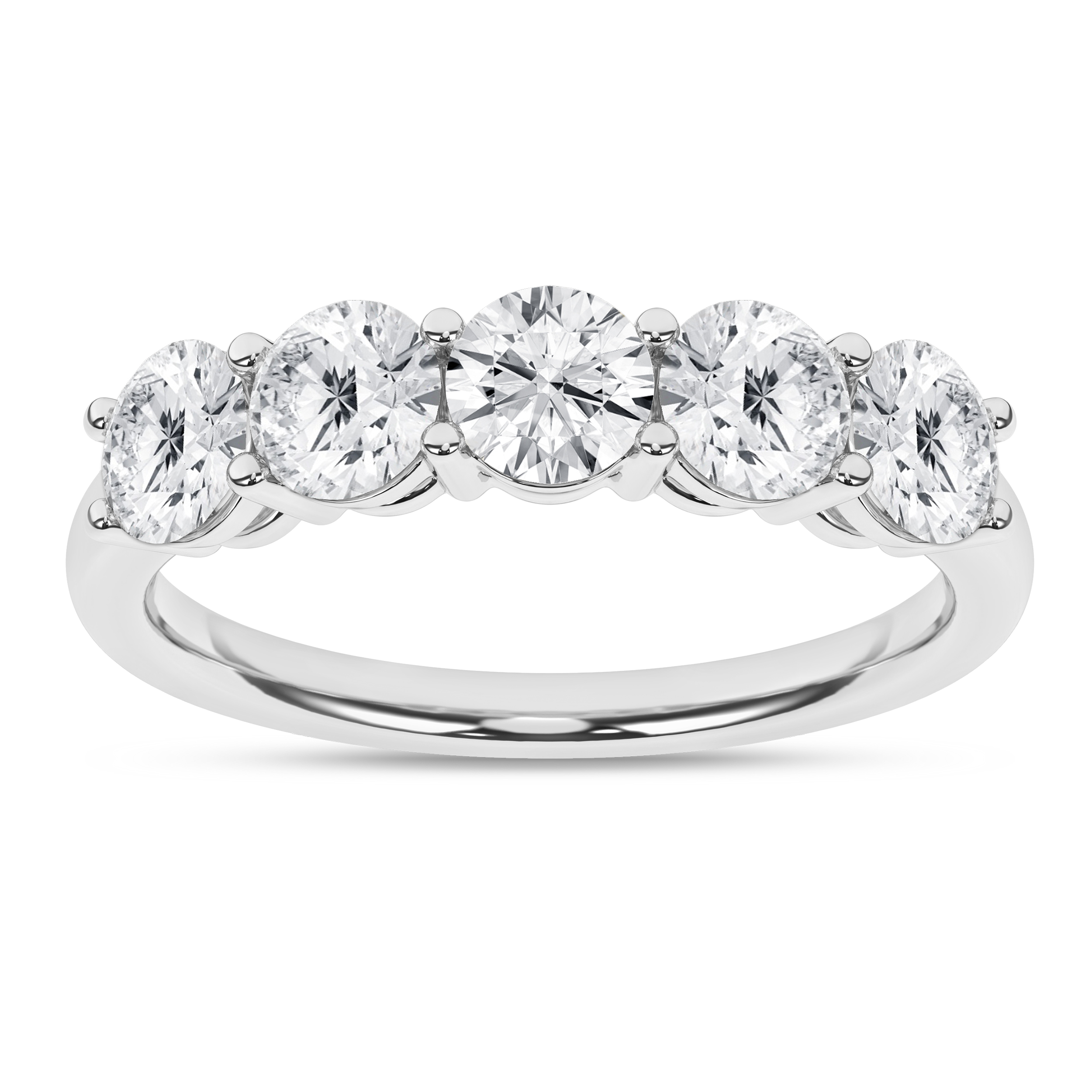 Lab Grown 5-Stone Band (Round)/1.5Ctw