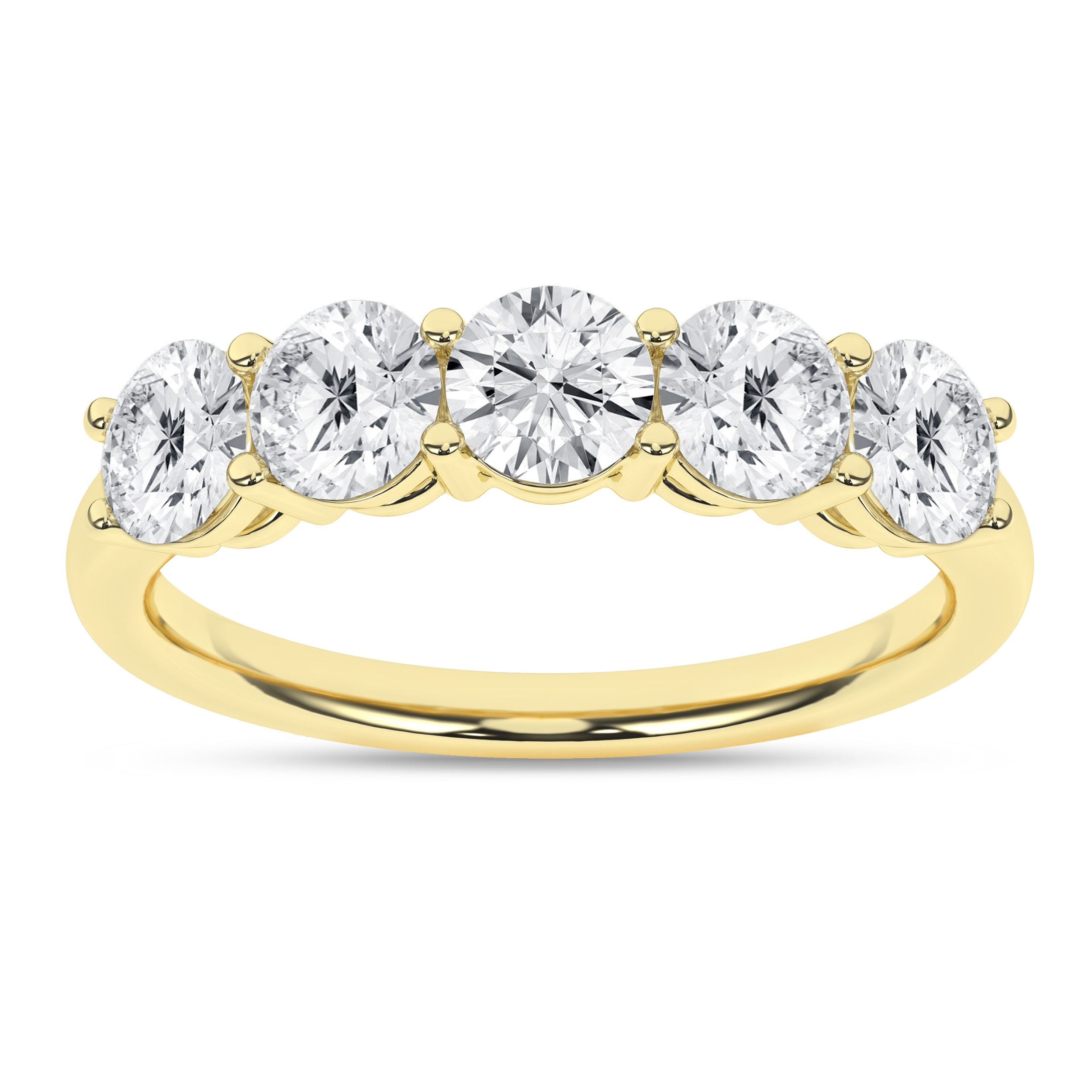 Lab Grown 5-Stone Band (Round)/1.5Ctw