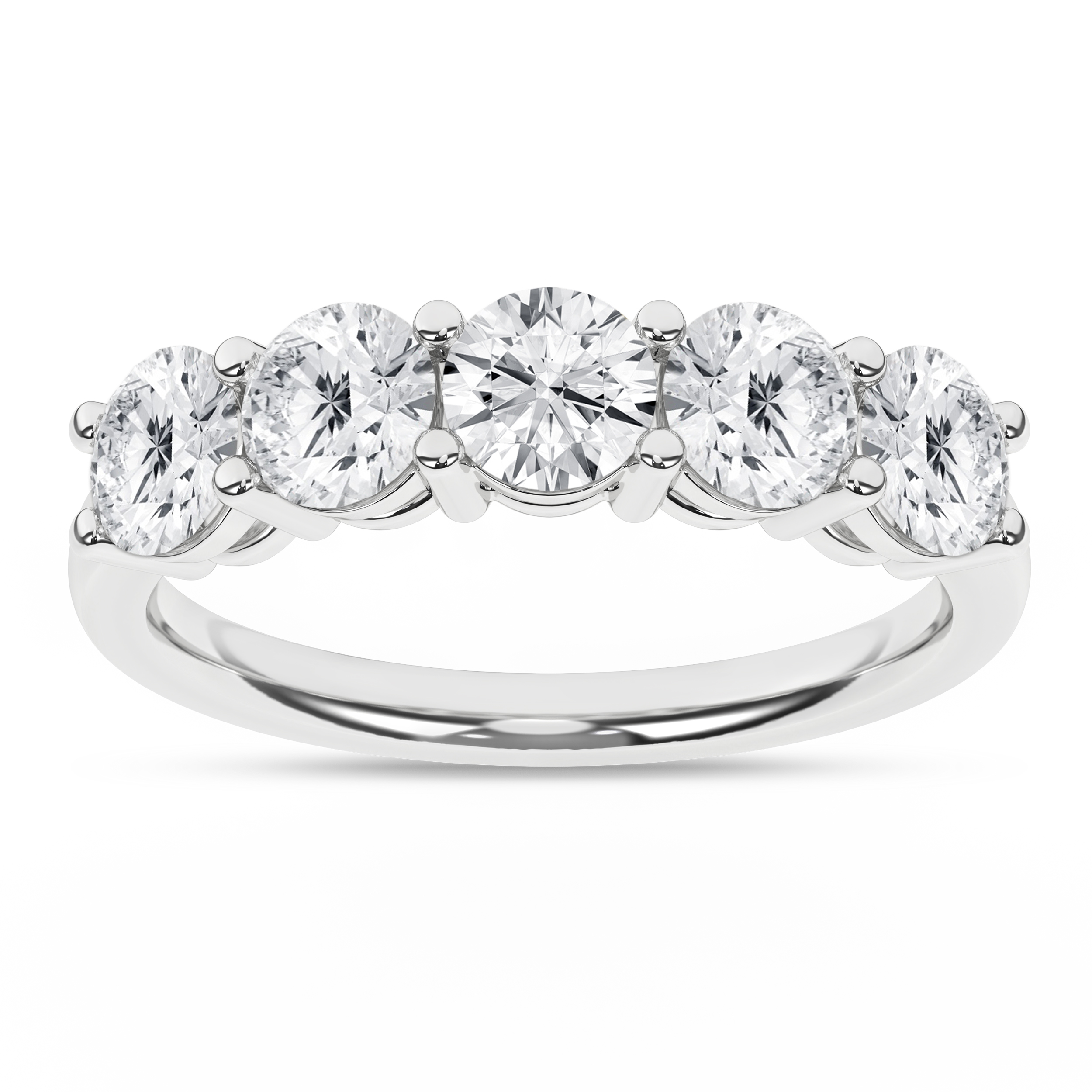 Lab Grown 5-Stone Band (Round)/2Ctw