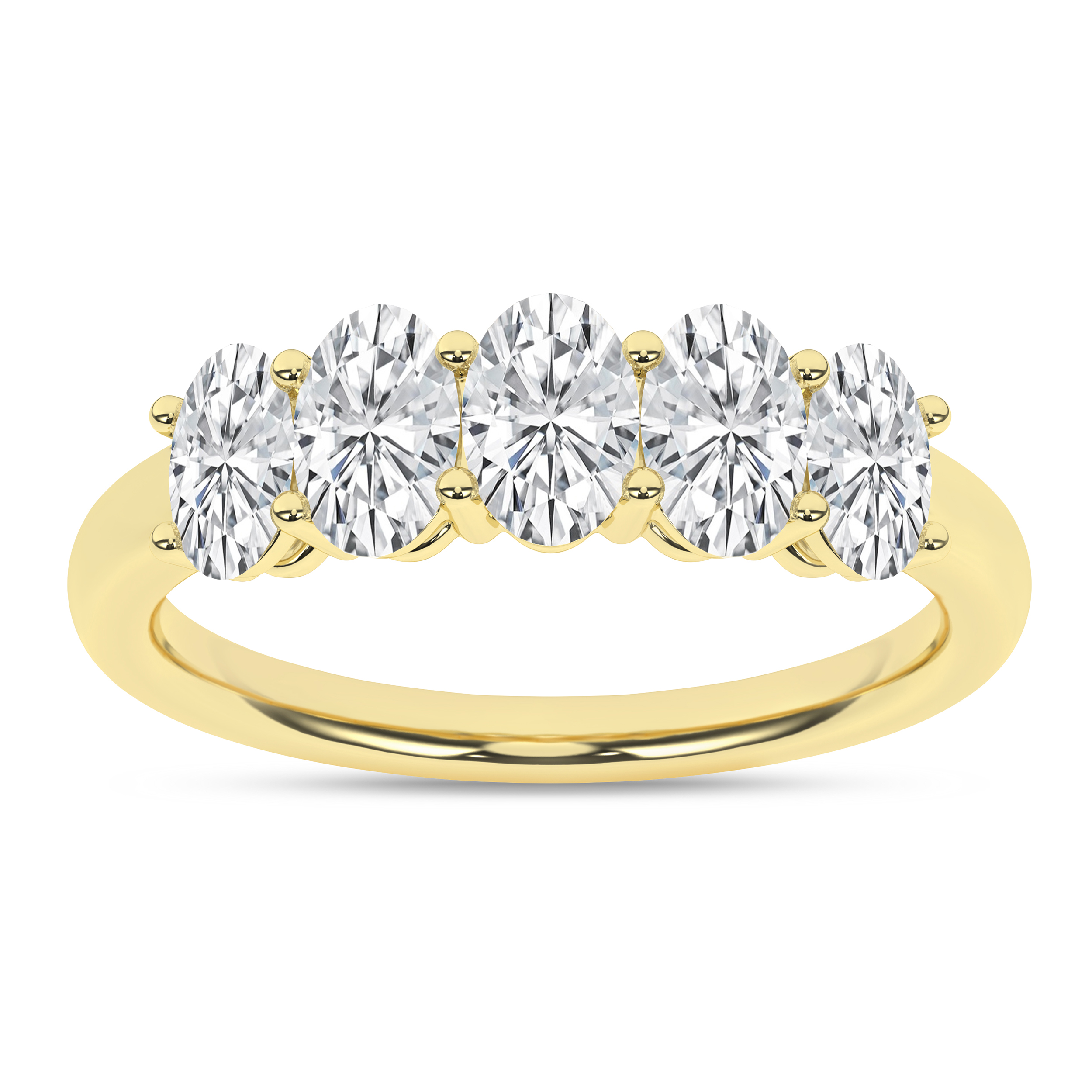 Lab Grown 5-Stone Band (Oval)/1.5Ctw